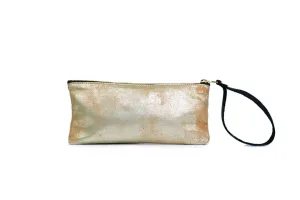 Leather Pouch, in Tan Gold Dust