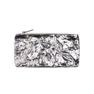 Leather Pouch - Silver, Small