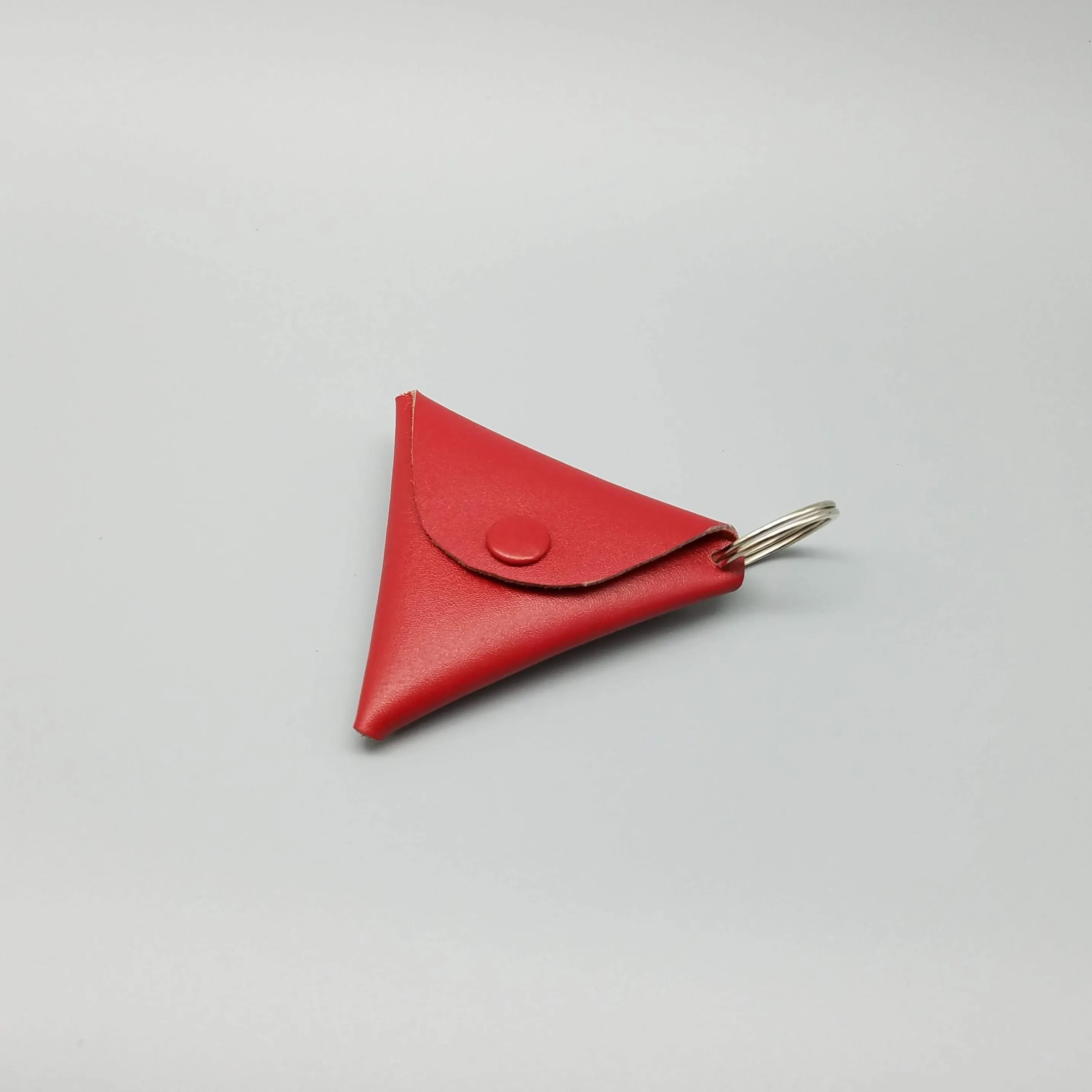 LEATHER TRIANGLE CHANGE POUCH