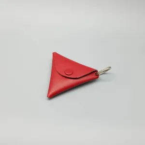 LEATHER TRIANGLE CHANGE POUCH
