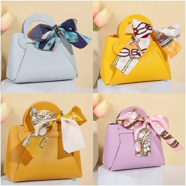 Leatherette Bow-Tie Petite Handbag
