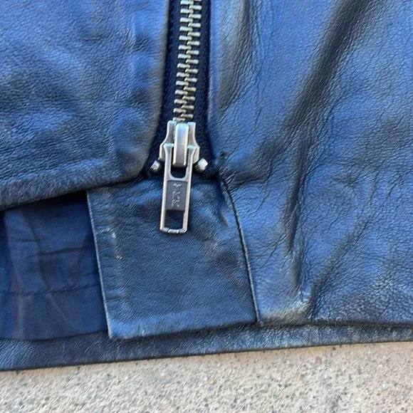 LEITH Leather Asymetrical Zipper Mini Skirt Size 6