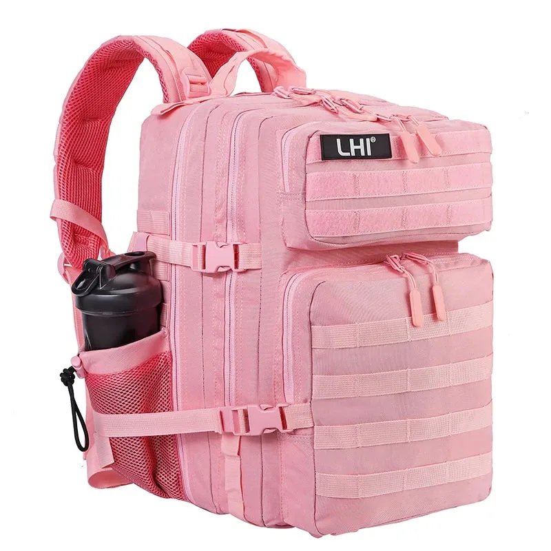 LHI 35L Tactical Athlete Backpack Cherry Waterproof Small School Bag Weekend Overnight Travel Knapsack Sports Gym Daypack