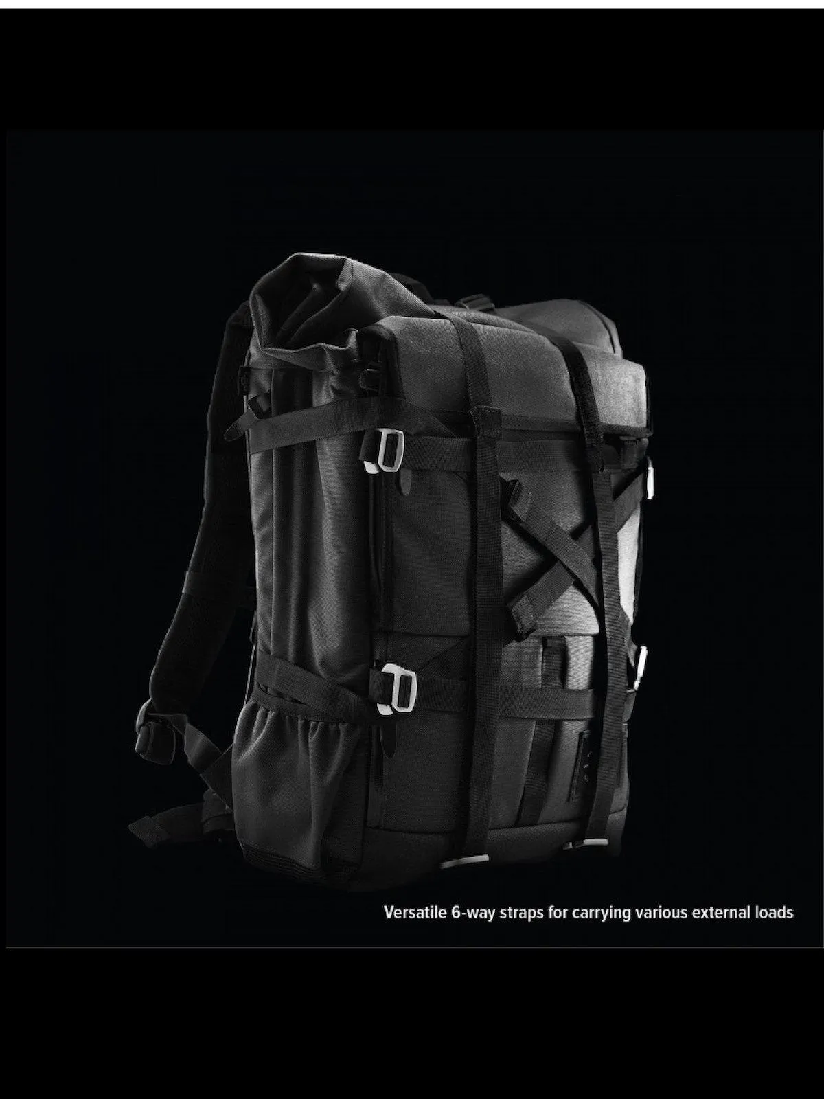 Life Behind Bars The Peloton Rolltop Backpack 30-42L Asphalt