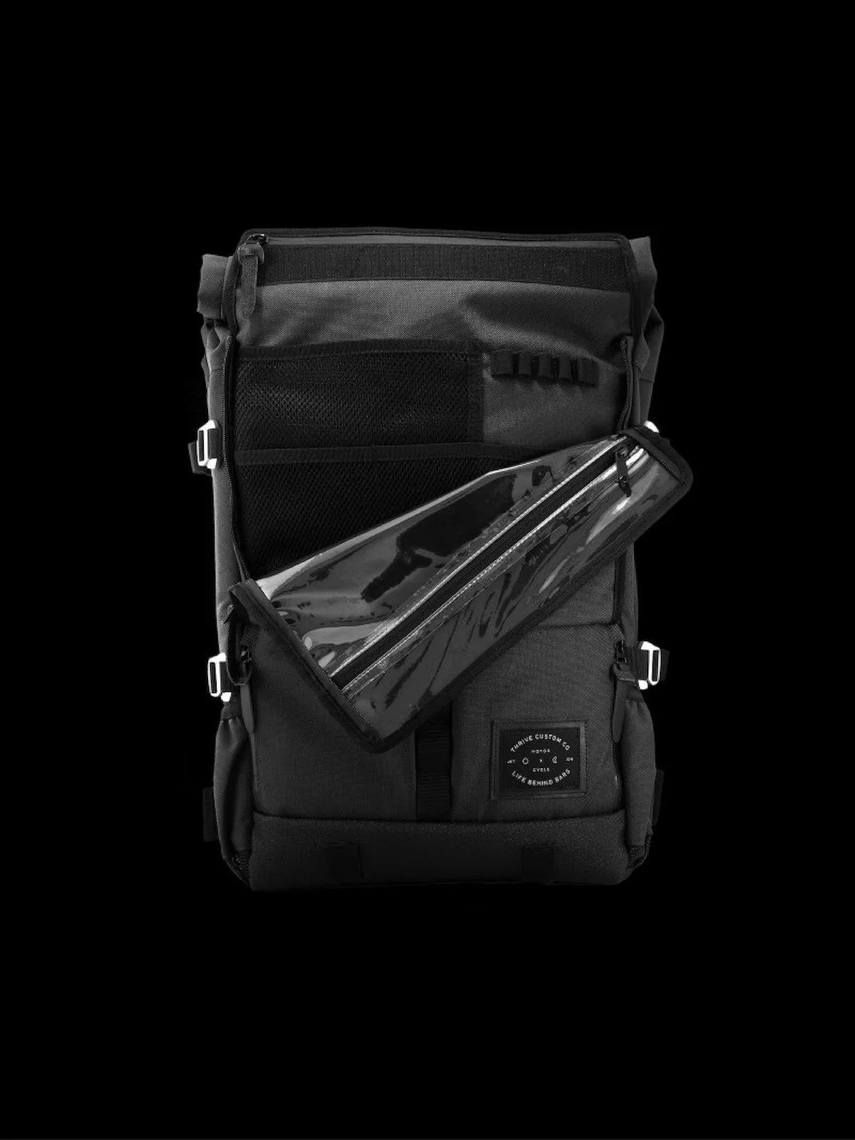 Life Behind Bars The Peloton Rolltop Backpack 30-42L Asphalt