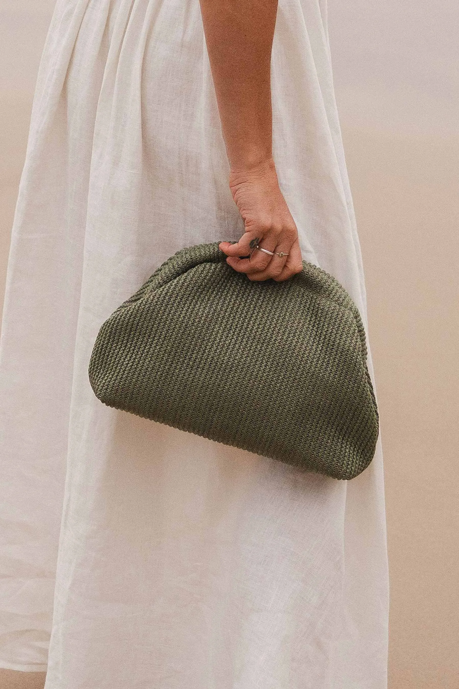 Lotus Clutch | Sage Green