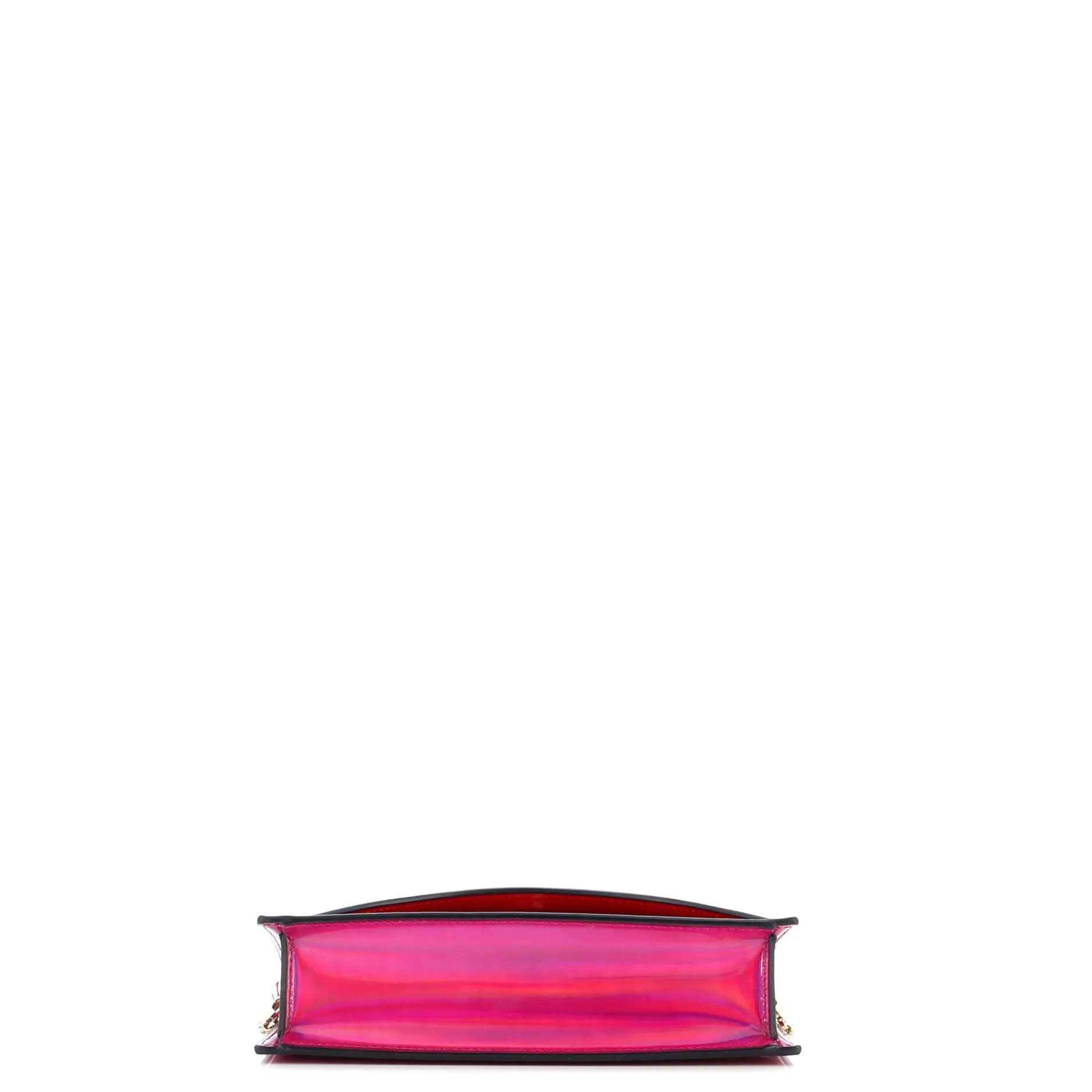Loubi54 Chain Clutch Metallic Leather