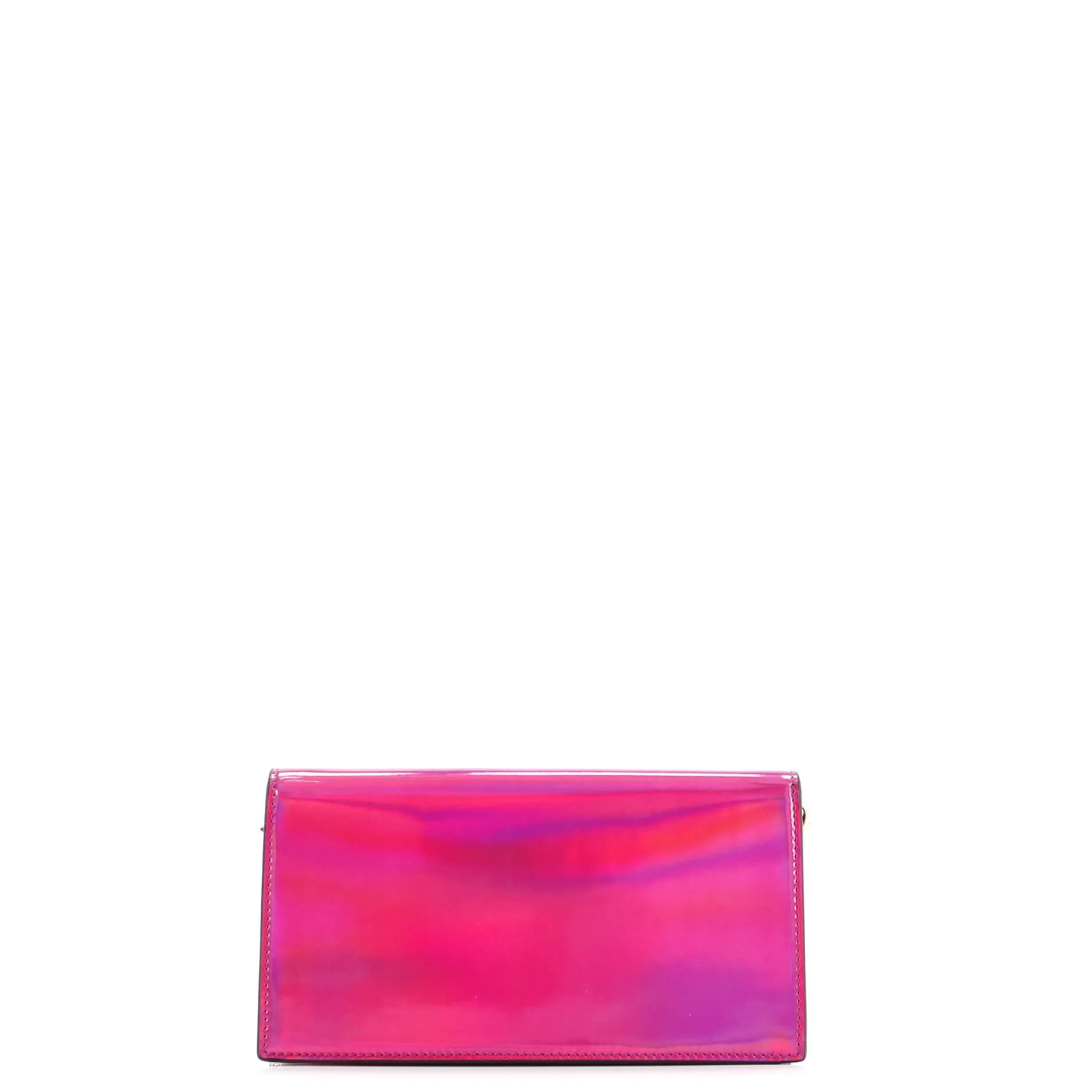 Loubi54 Chain Clutch Metallic Leather