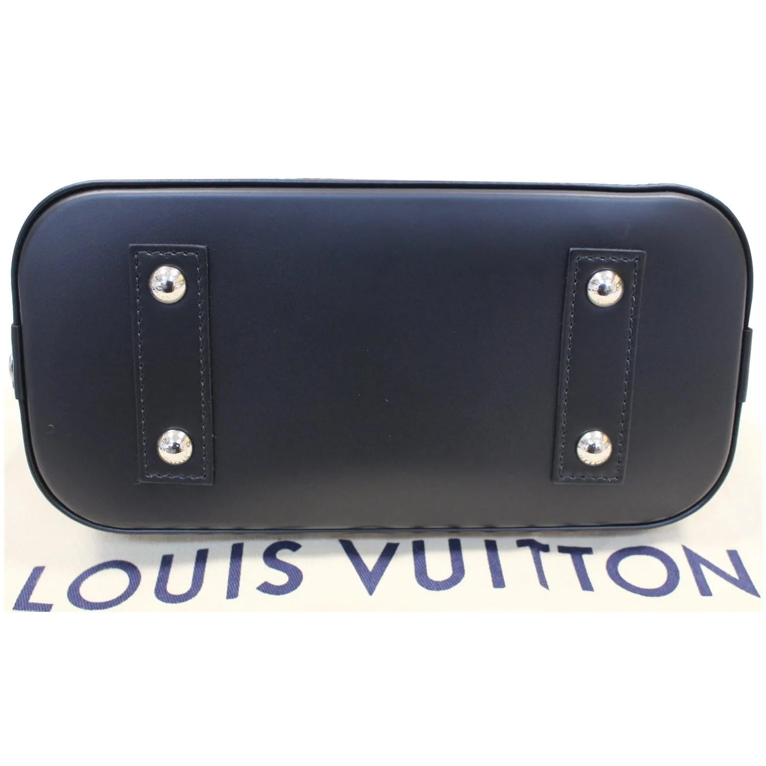 LOUIS VUITTON Alma BB Epi Leather Satchel Crossbody Bag Black