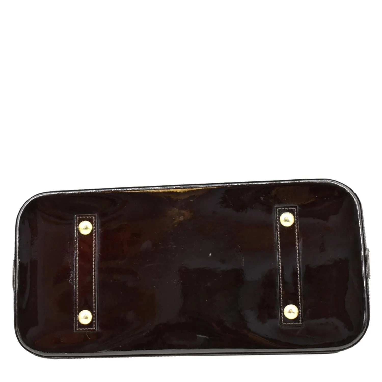 LOUIS VUITTON Alma GM Monogram Vernis Leather Satchel Bag Amarante