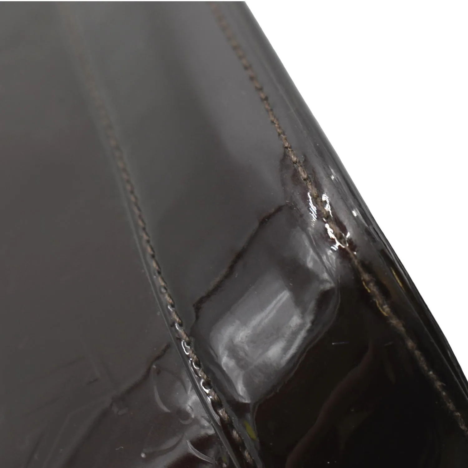 LOUIS VUITTON Alma GM Monogram Vernis Leather Satchel Bag Amarante