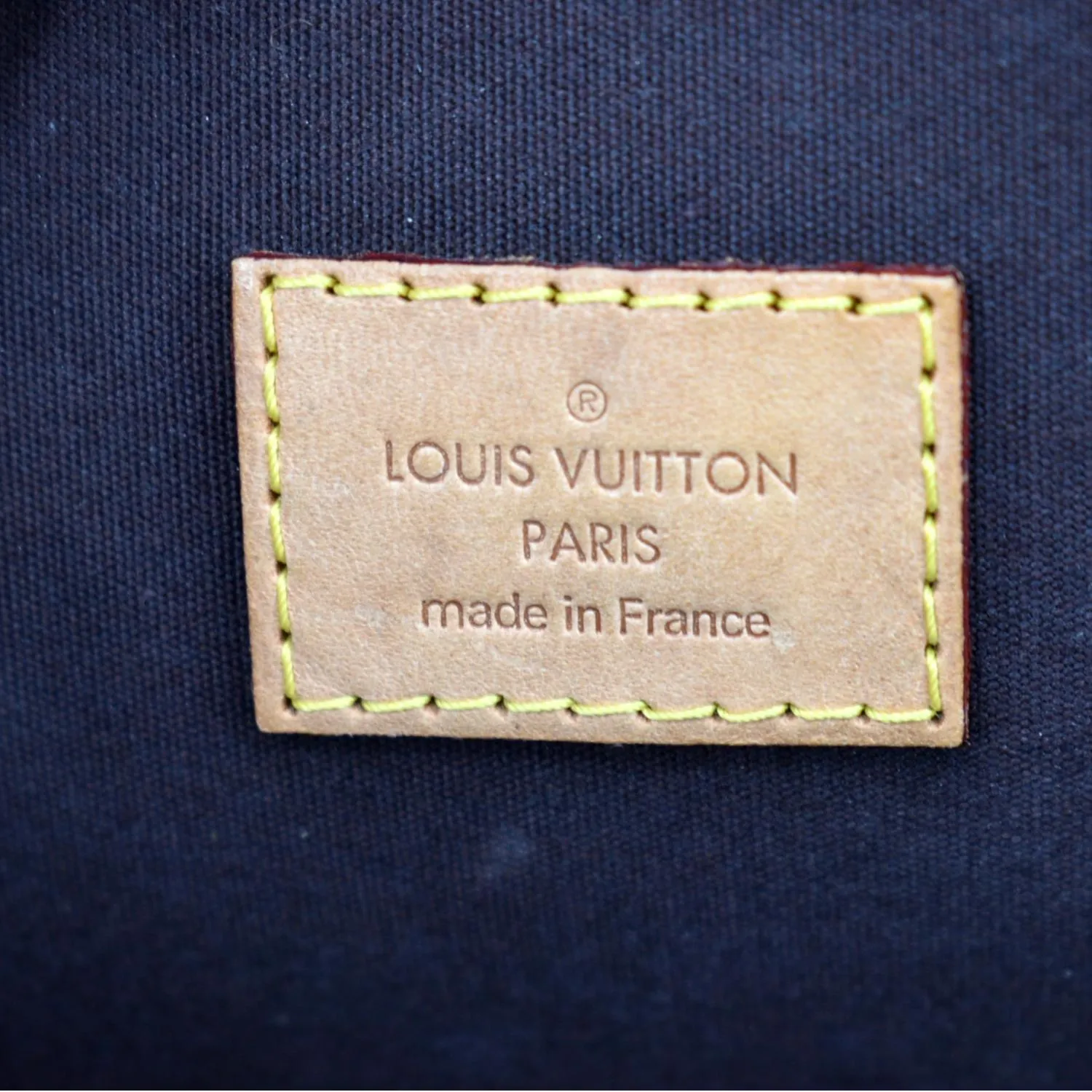 LOUIS VUITTON Alma GM Monogram Vernis Leather Satchel Bag Amarante