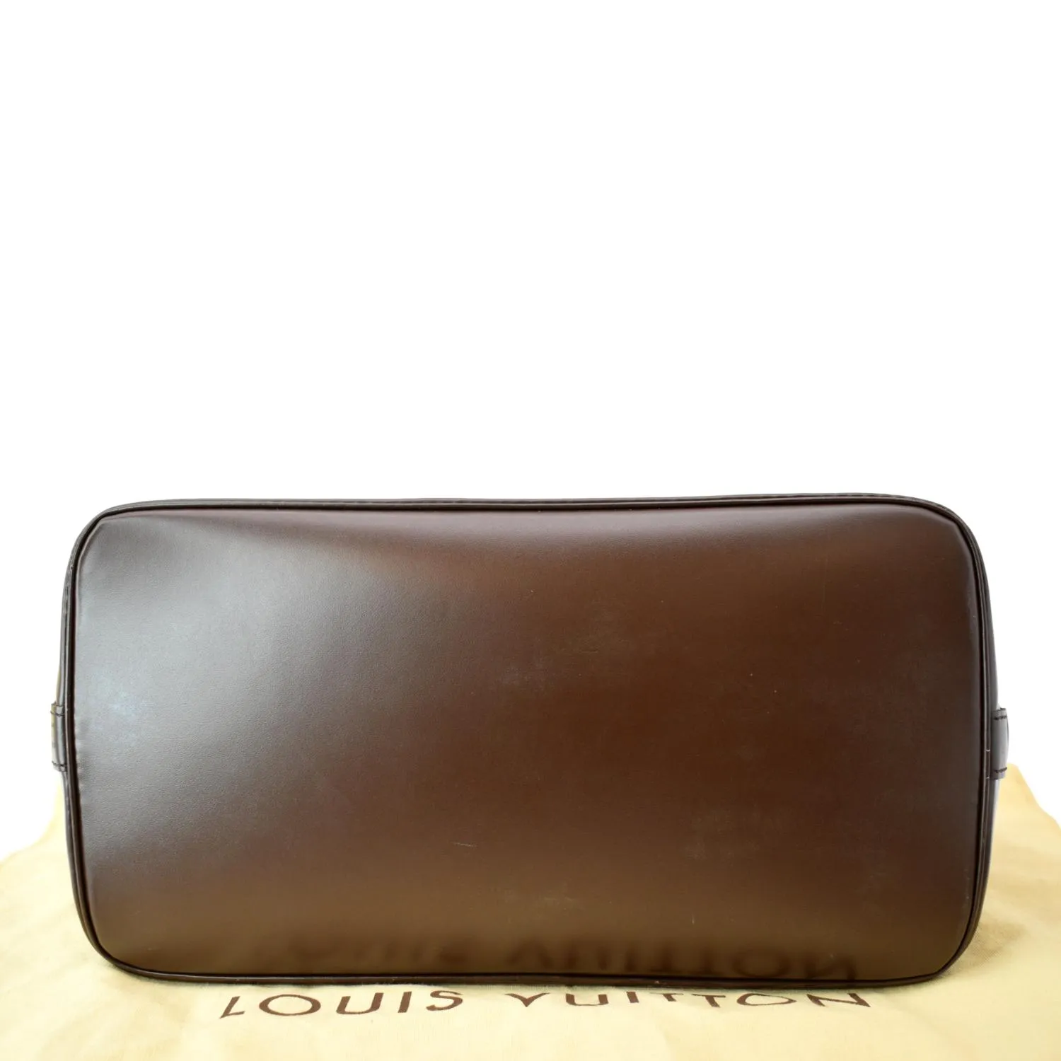 LOUIS VUITTON Alma PM Damier Ebene Satchel Bag Brown