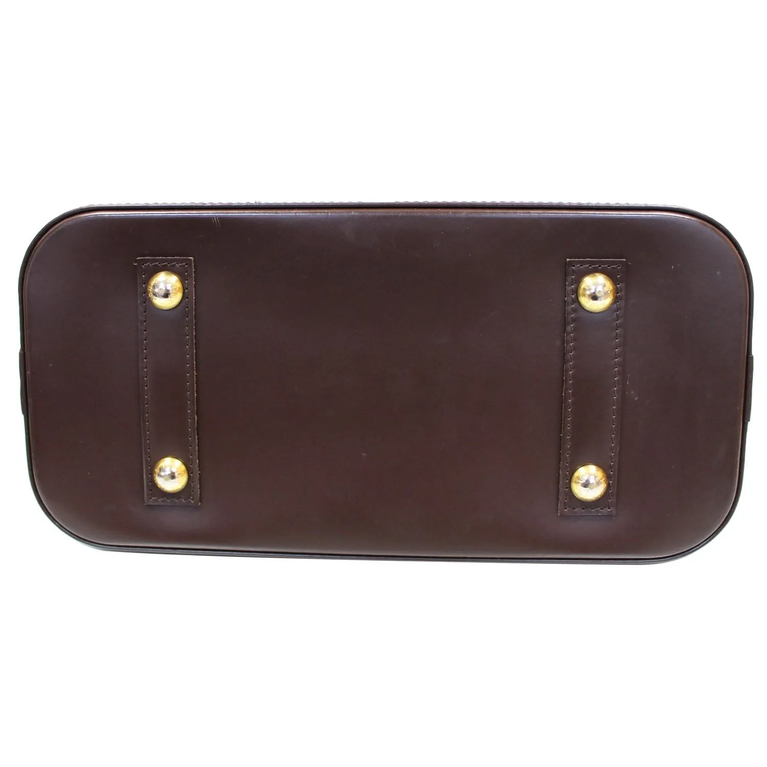 LOUIS VUITTON Alma PM Damier Ebene Satchel Bag Brown