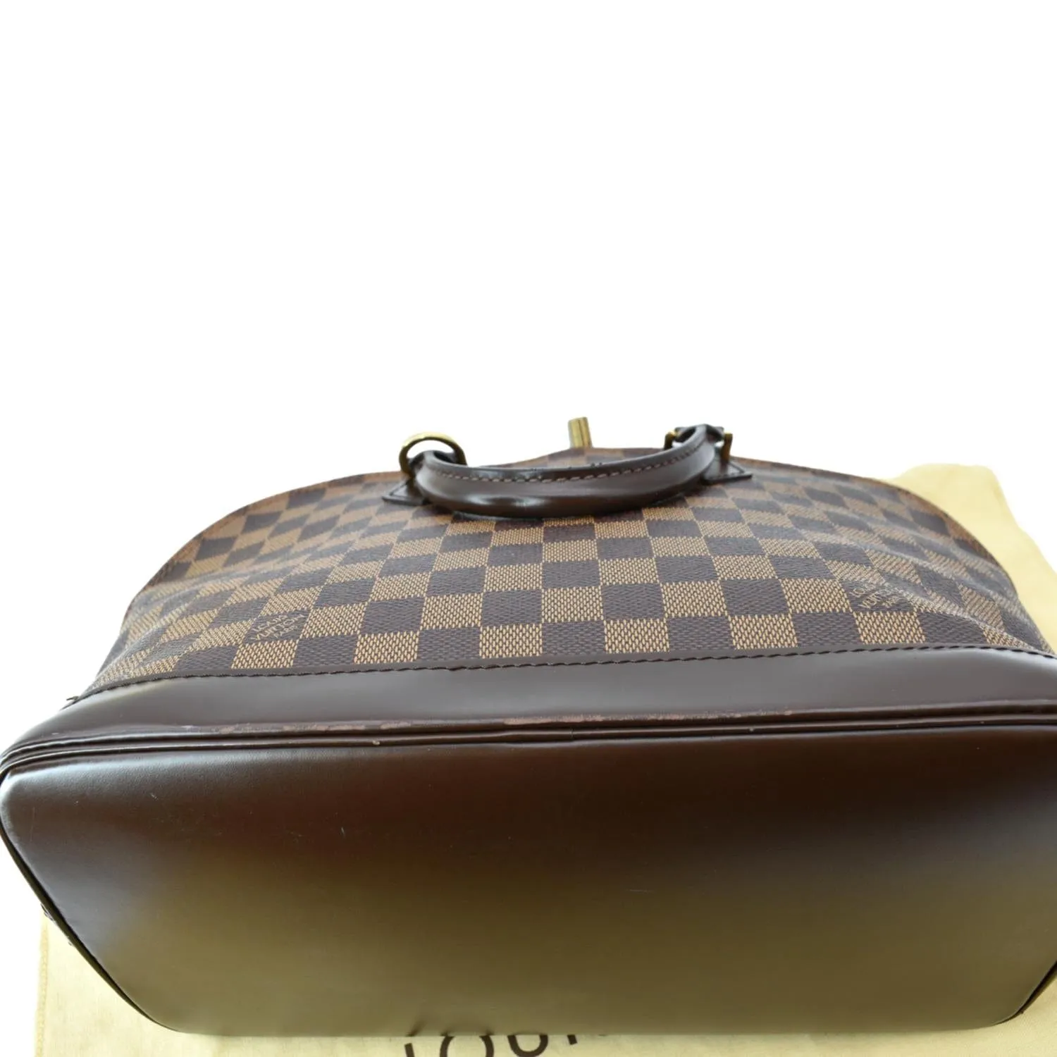 LOUIS VUITTON Alma PM Damier Ebene Satchel Bag Brown