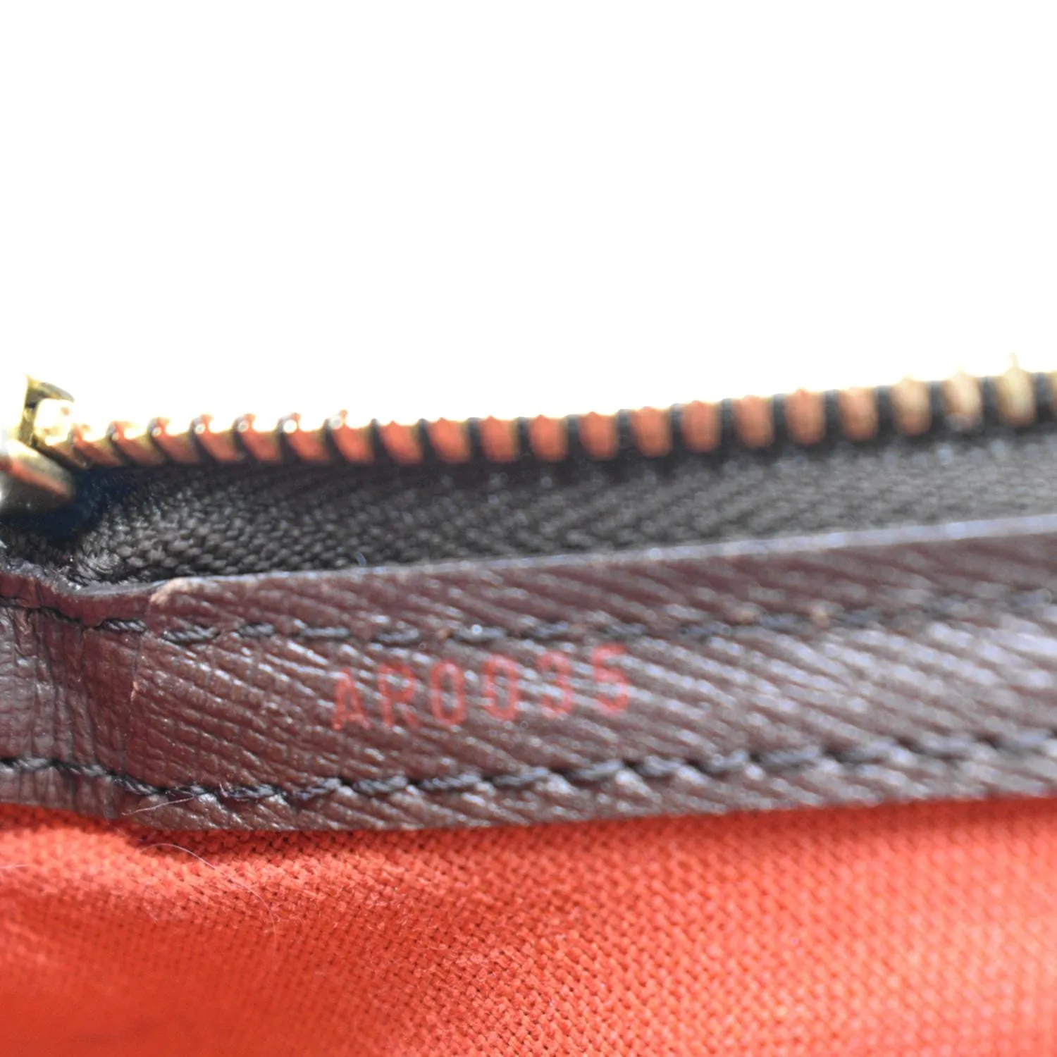 LOUIS VUITTON Belem PM Damier Ebene Satchel Bag Brown