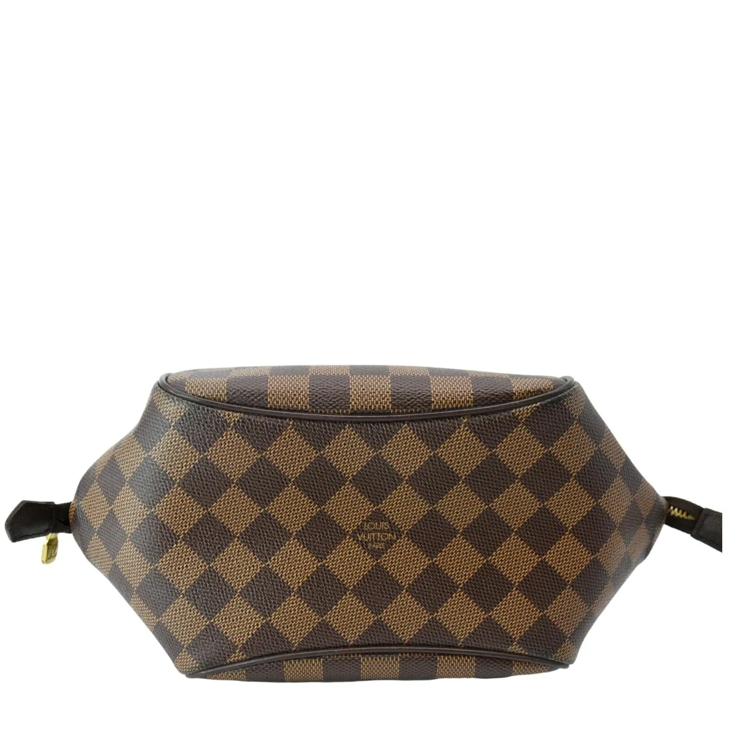 LOUIS VUITTON Belem PM Damier Ebene Satchel Bag Brown