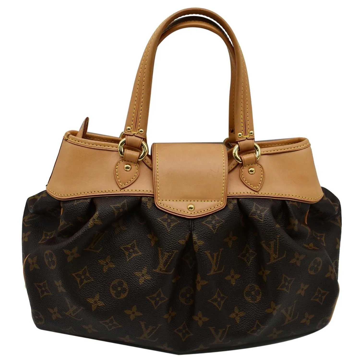 LOUIS VUITTON Boetie PM Monogram Canvas Satchel Bag Brown