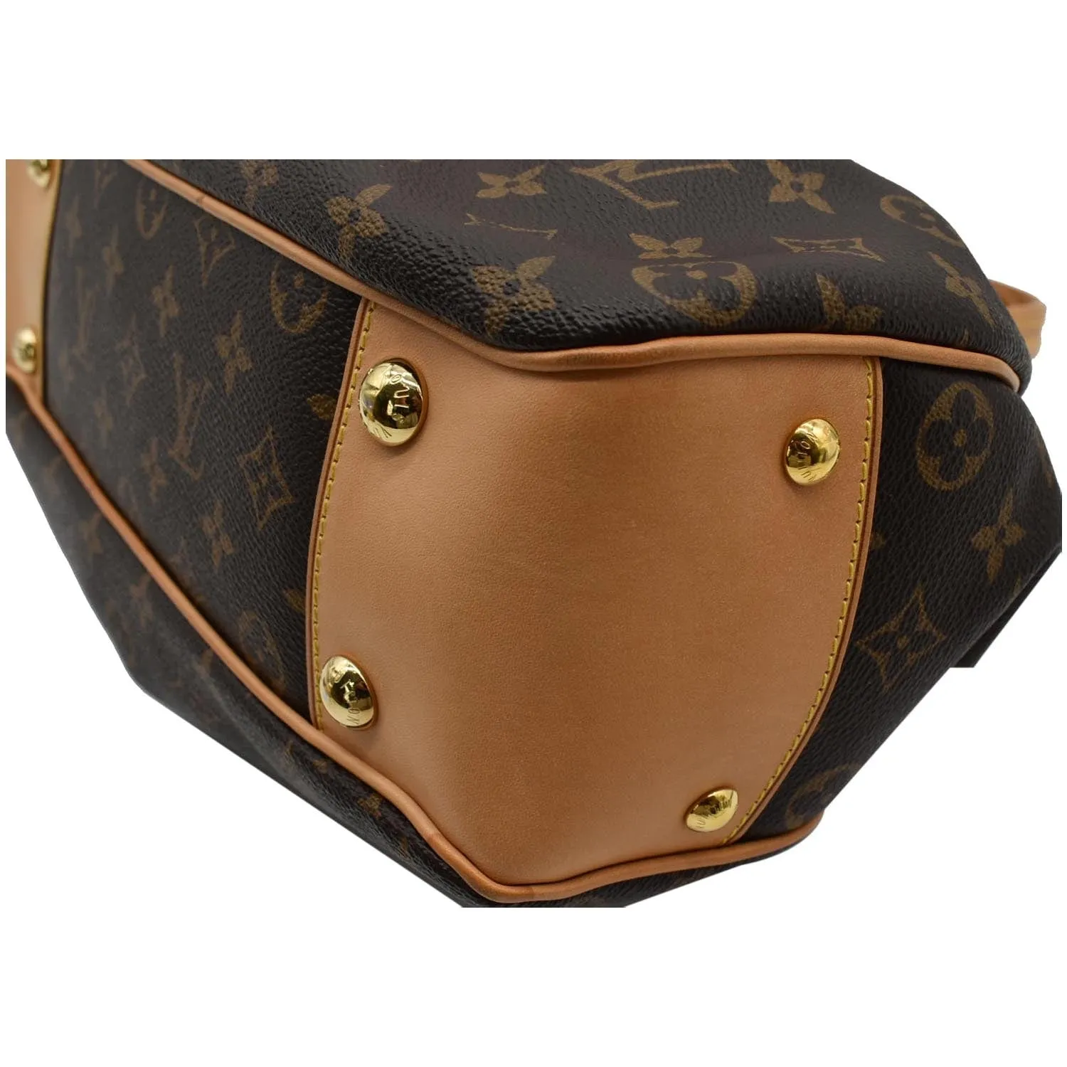 LOUIS VUITTON Boetie PM Monogram Canvas Satchel Bag Brown