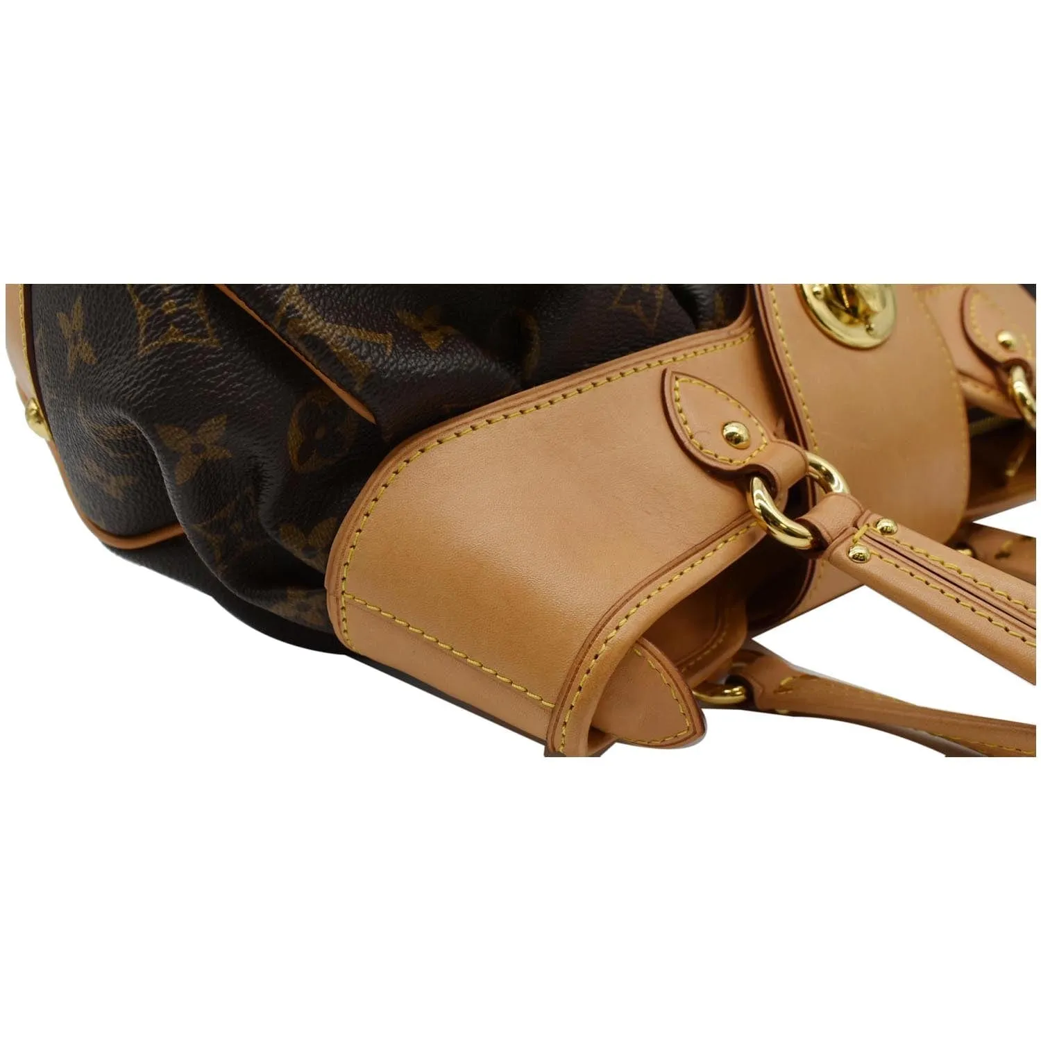 LOUIS VUITTON Boetie PM Monogram Canvas Satchel Bag Brown