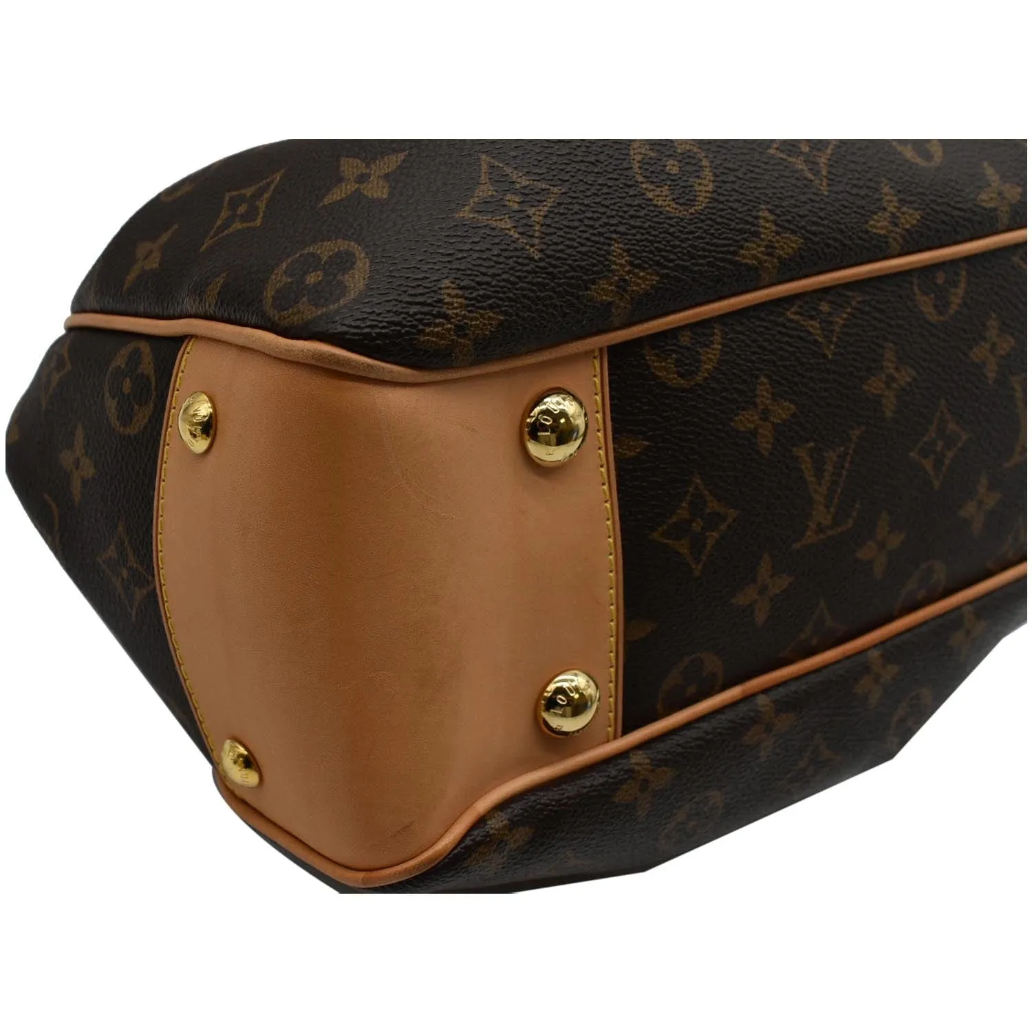 LOUIS VUITTON Boetie PM Monogram Canvas Satchel Bag Brown