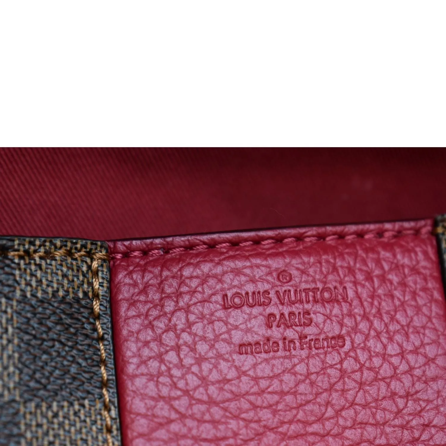 LOUIS VUITTON Bond Street MM Damier Ebene Satchel Bag Bordeaux