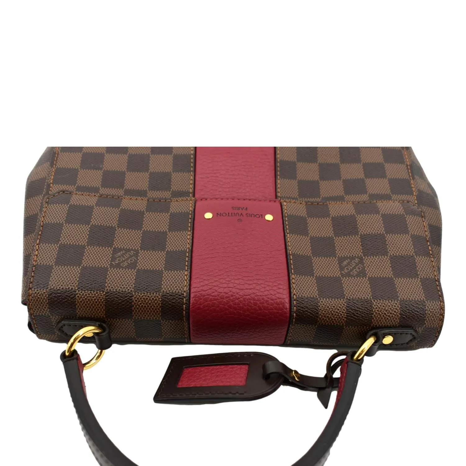 LOUIS VUITTON Bond Street MM Damier Ebene Satchel Bag Bordeaux