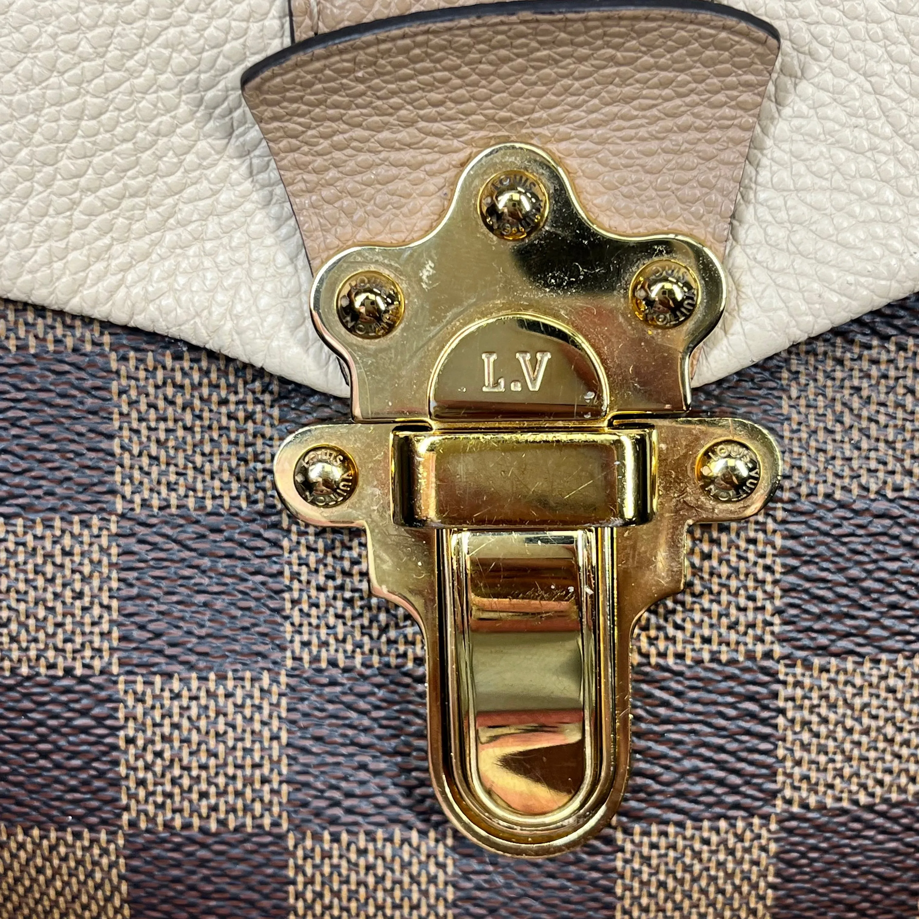 LOUIS VUITTON Clapton Creme Damier Ebene Canvas Backpack