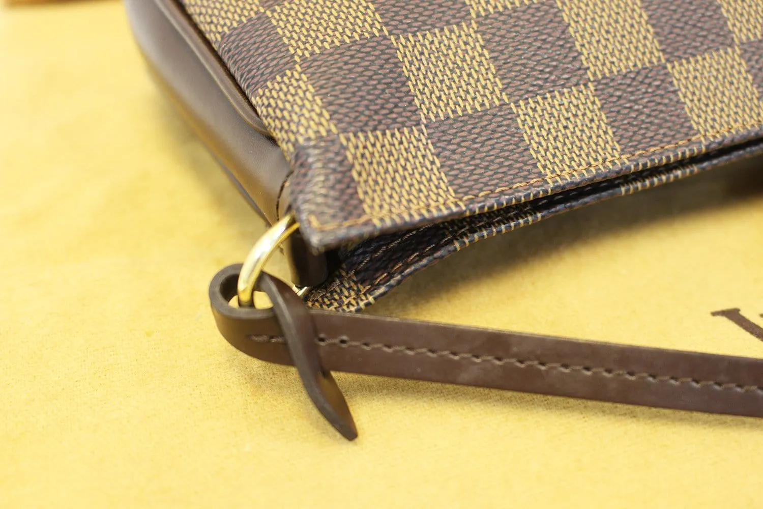 LOUIS VUITTON Damier Ebene Navona Pouch Handbag