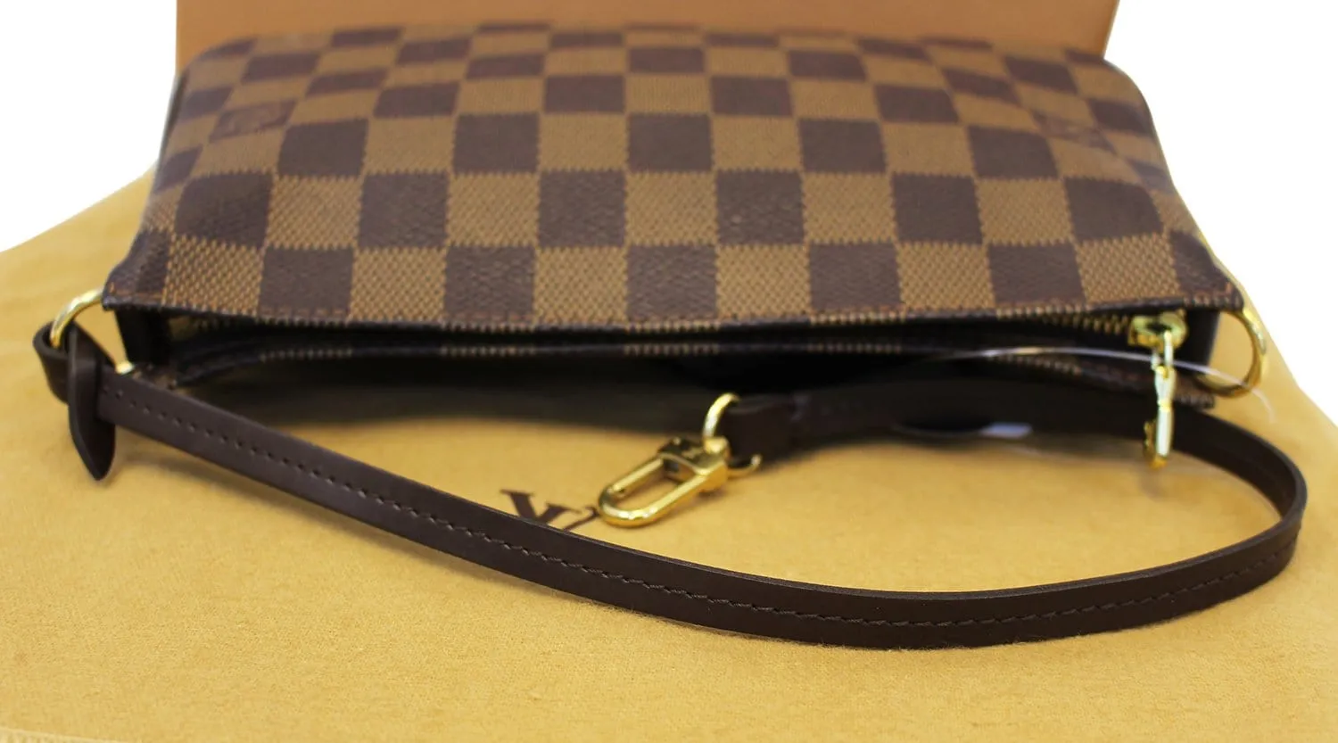LOUIS VUITTON Damier Ebene Navona Pouch Handbag