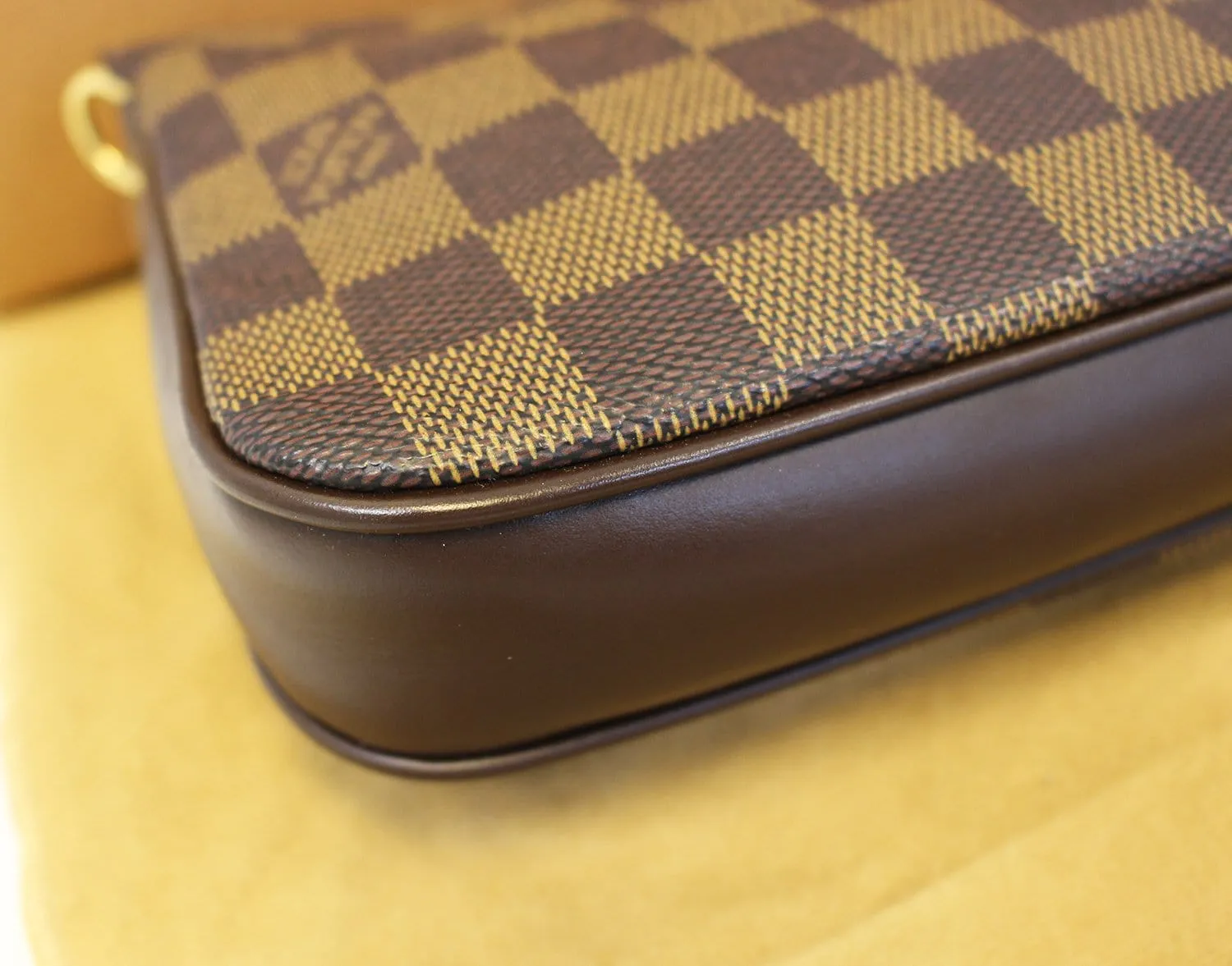 LOUIS VUITTON Damier Ebene Navona Pouch Handbag