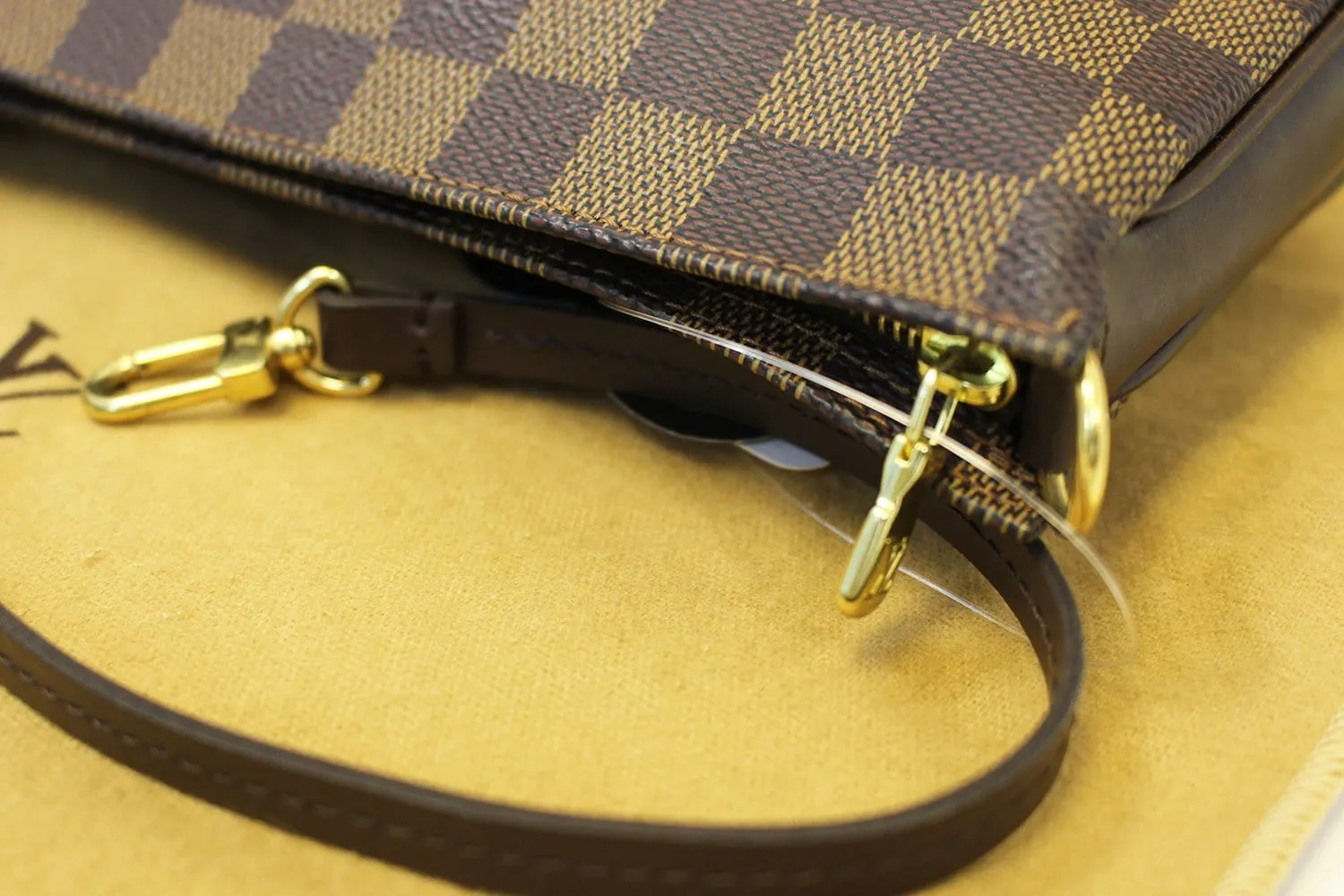 LOUIS VUITTON Damier Ebene Navona Pouch Handbag