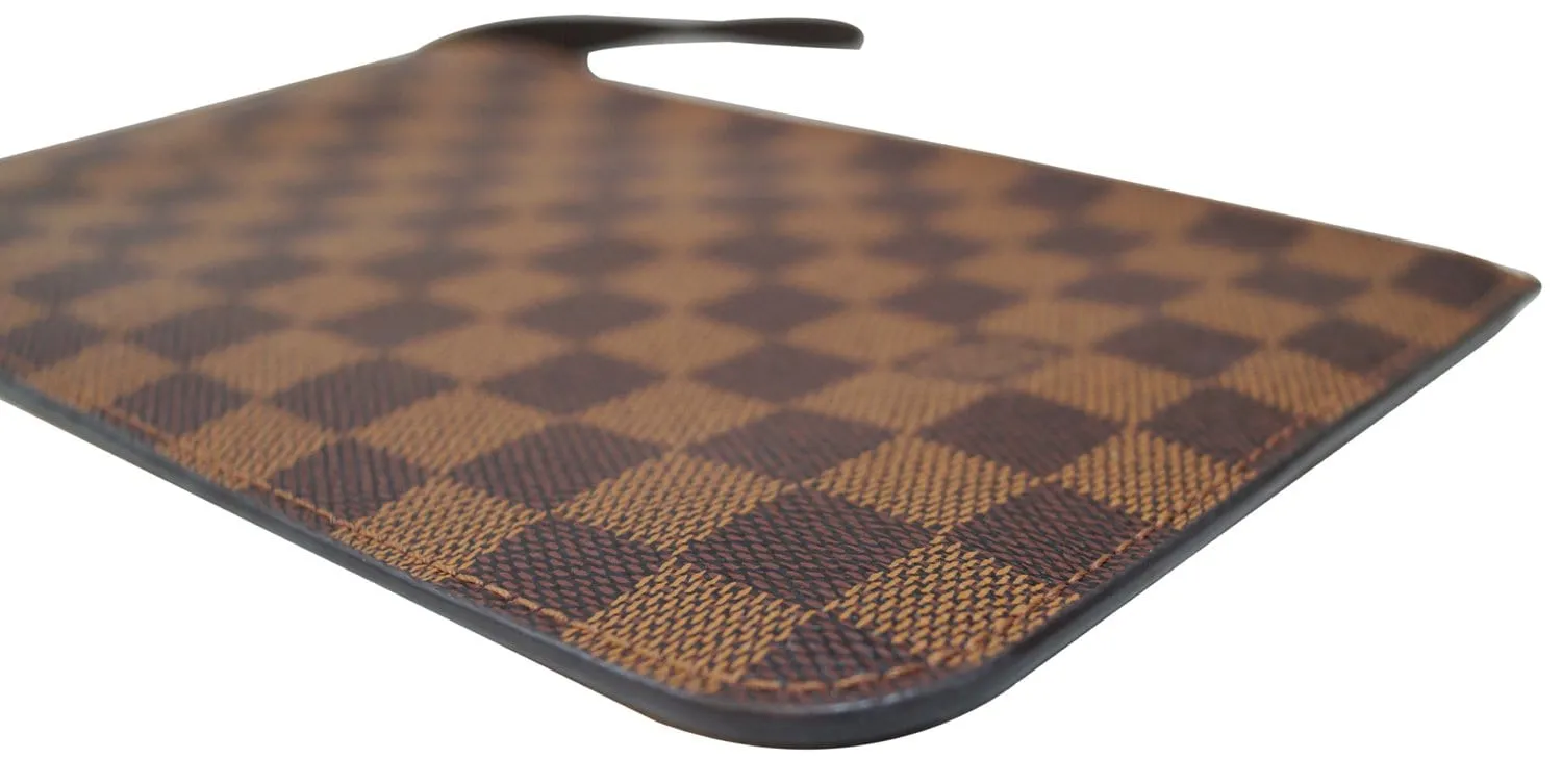 LOUIS VUITTON Damier Ebene Pochette Wristlet Pouch Neverfull MM