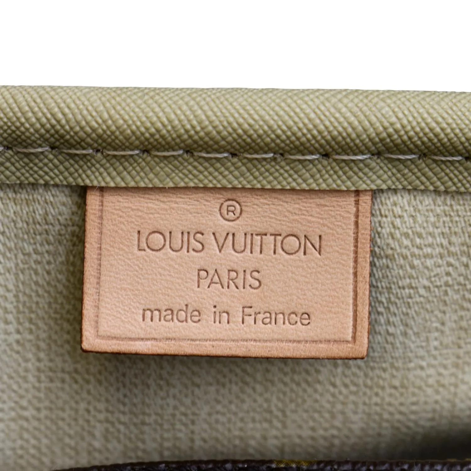 LOUIS VUITTON Deauville Boston Monogram Canvas Satchel Bag Brown