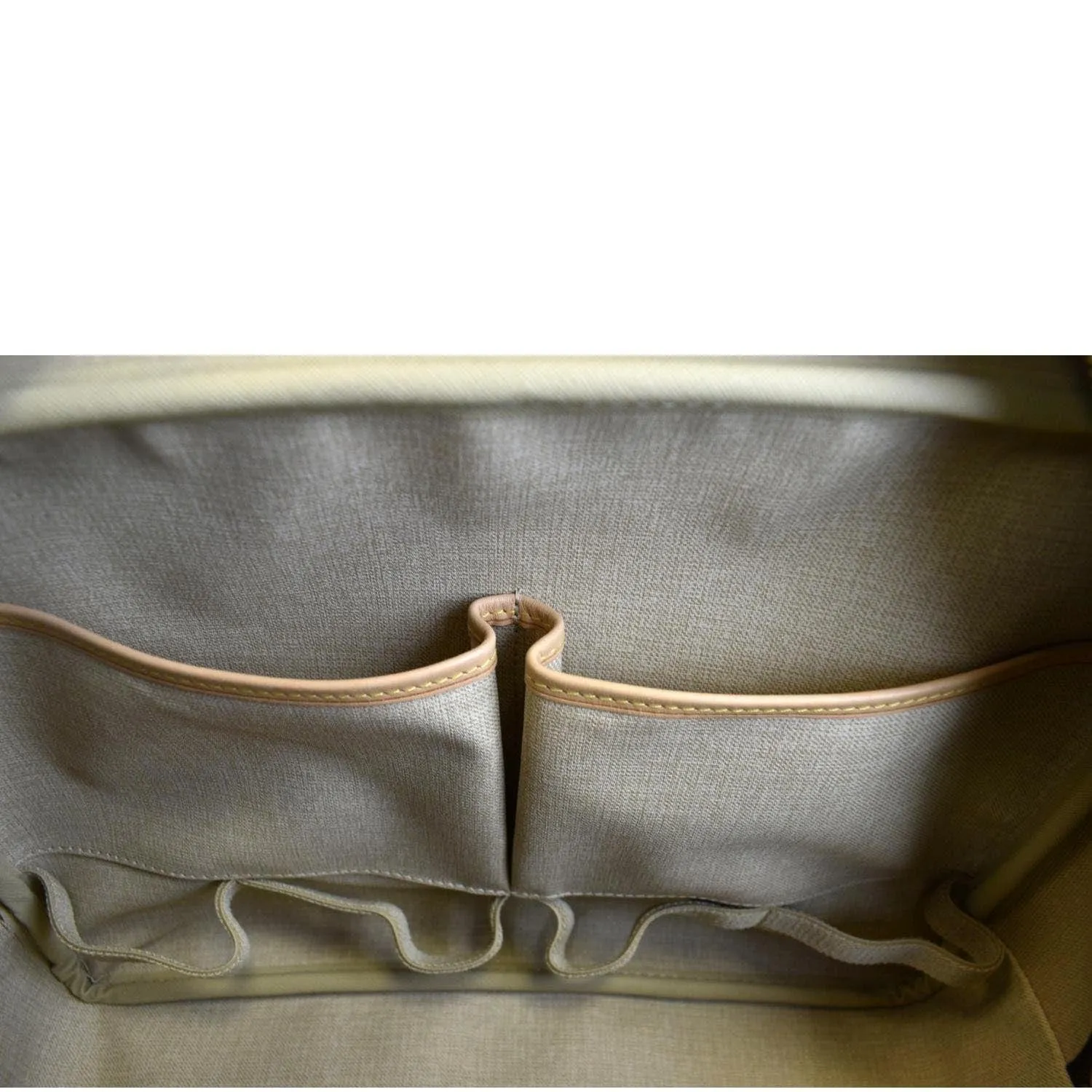 LOUIS VUITTON Deauville Bowling Monogram Canvas Satchel Bag Brown