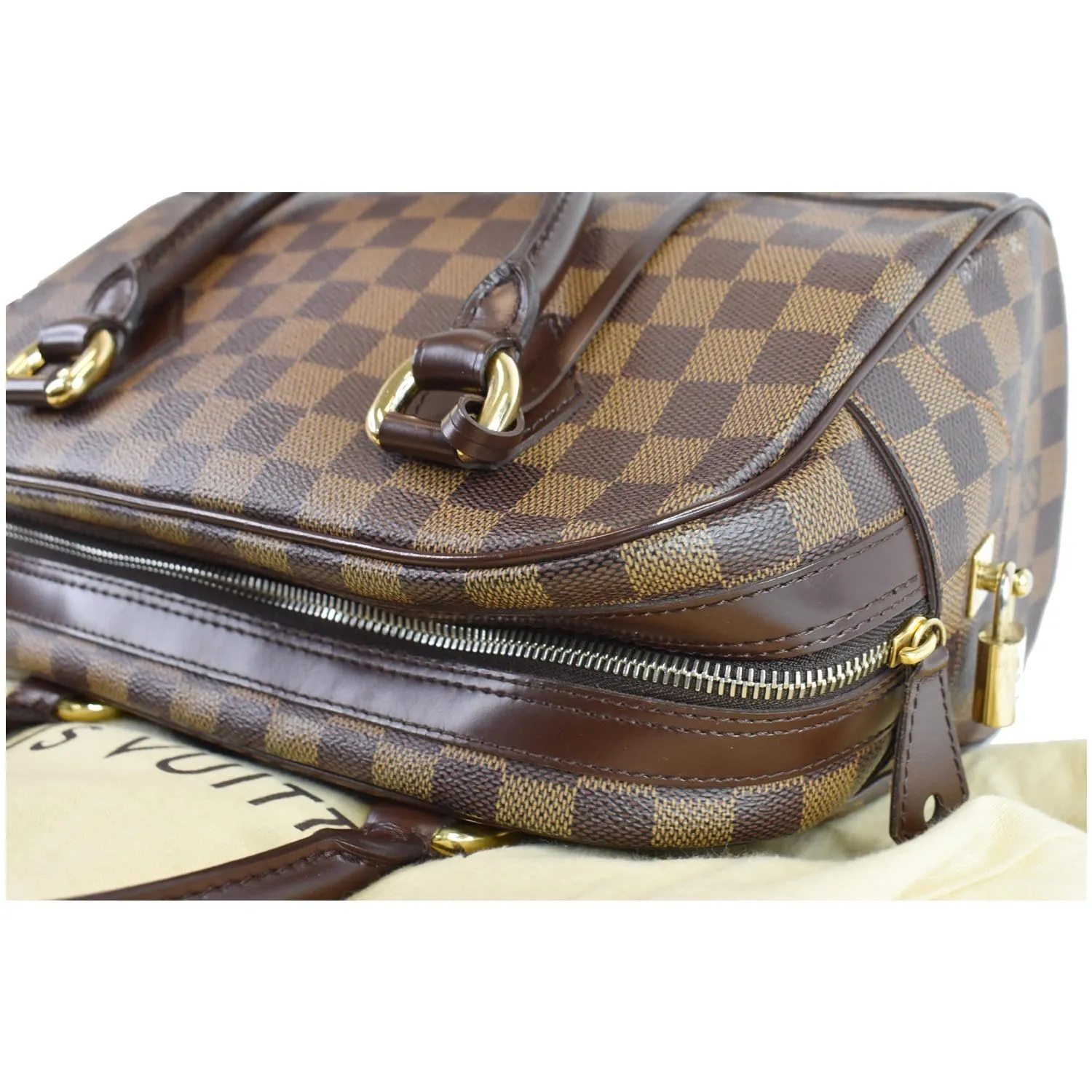 LOUIS VUITTON Duomo Damier Ebene Canvas Duomo Satchel Bag Brown