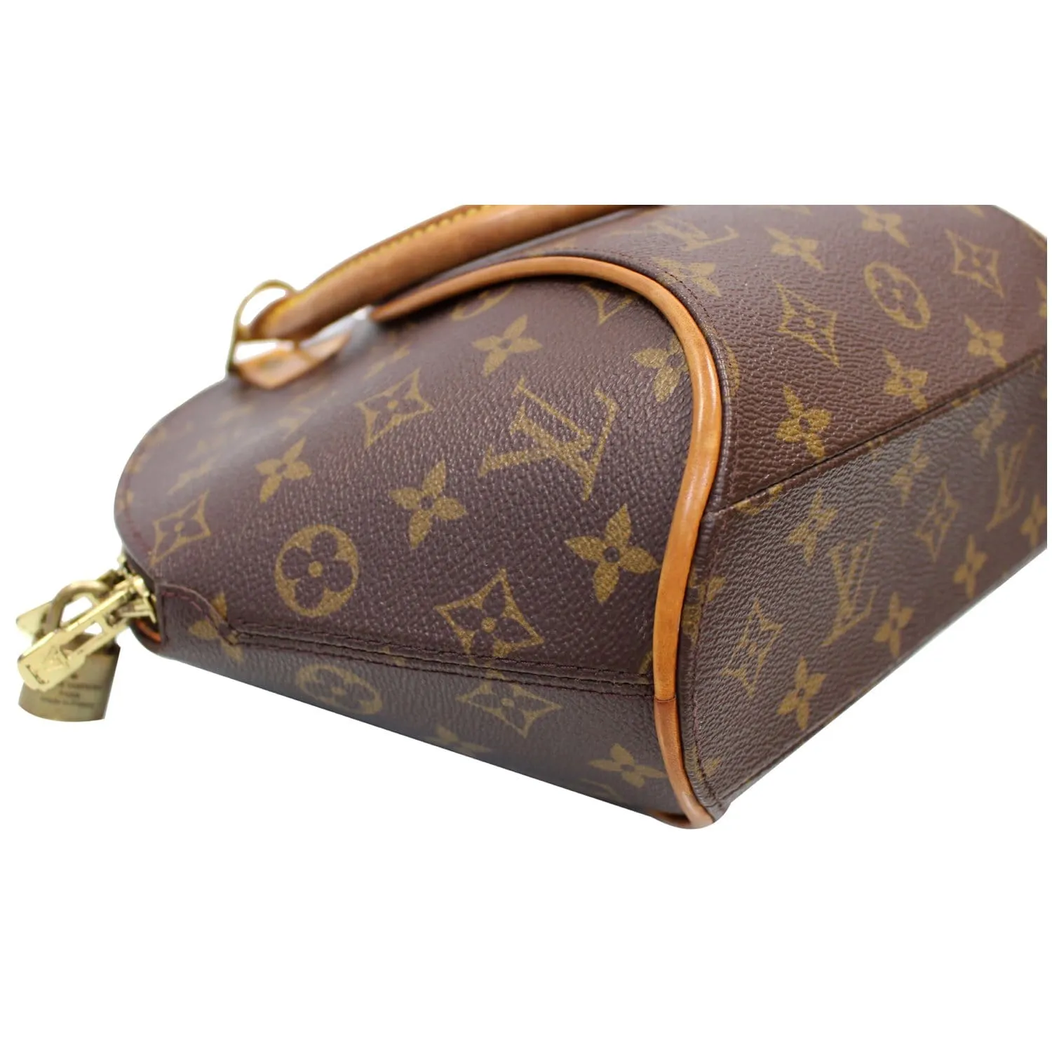 LOUIS VUITTON Ellipse PM Monogram Canvas Satchel Bag Brown