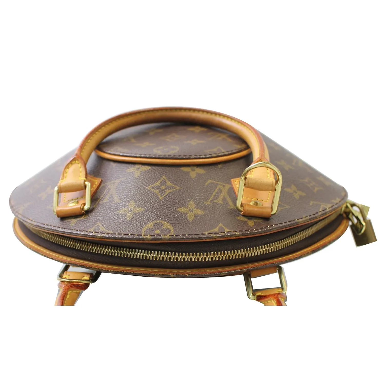 LOUIS VUITTON Ellipse PM Monogram Canvas Satchel Bag Brown