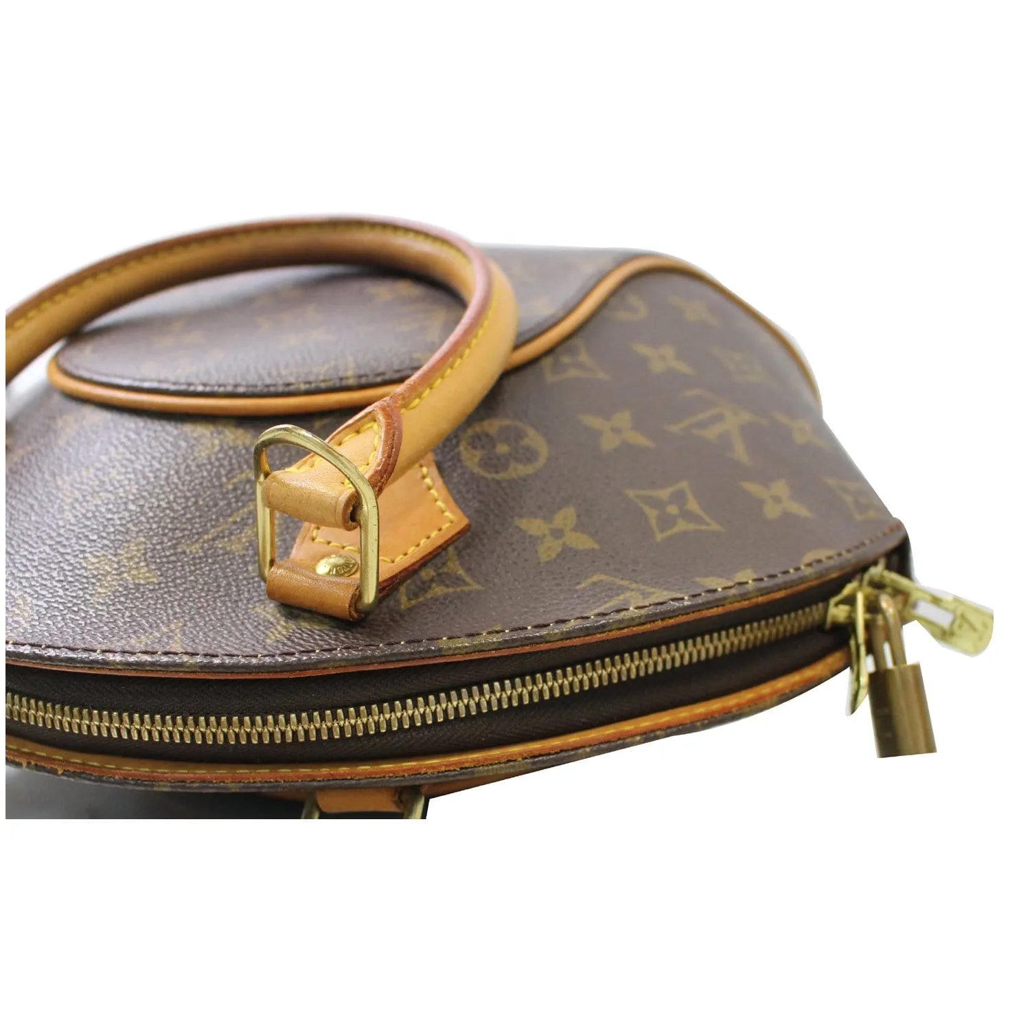 LOUIS VUITTON Ellipse PM Monogram Canvas Satchel Bag Brown