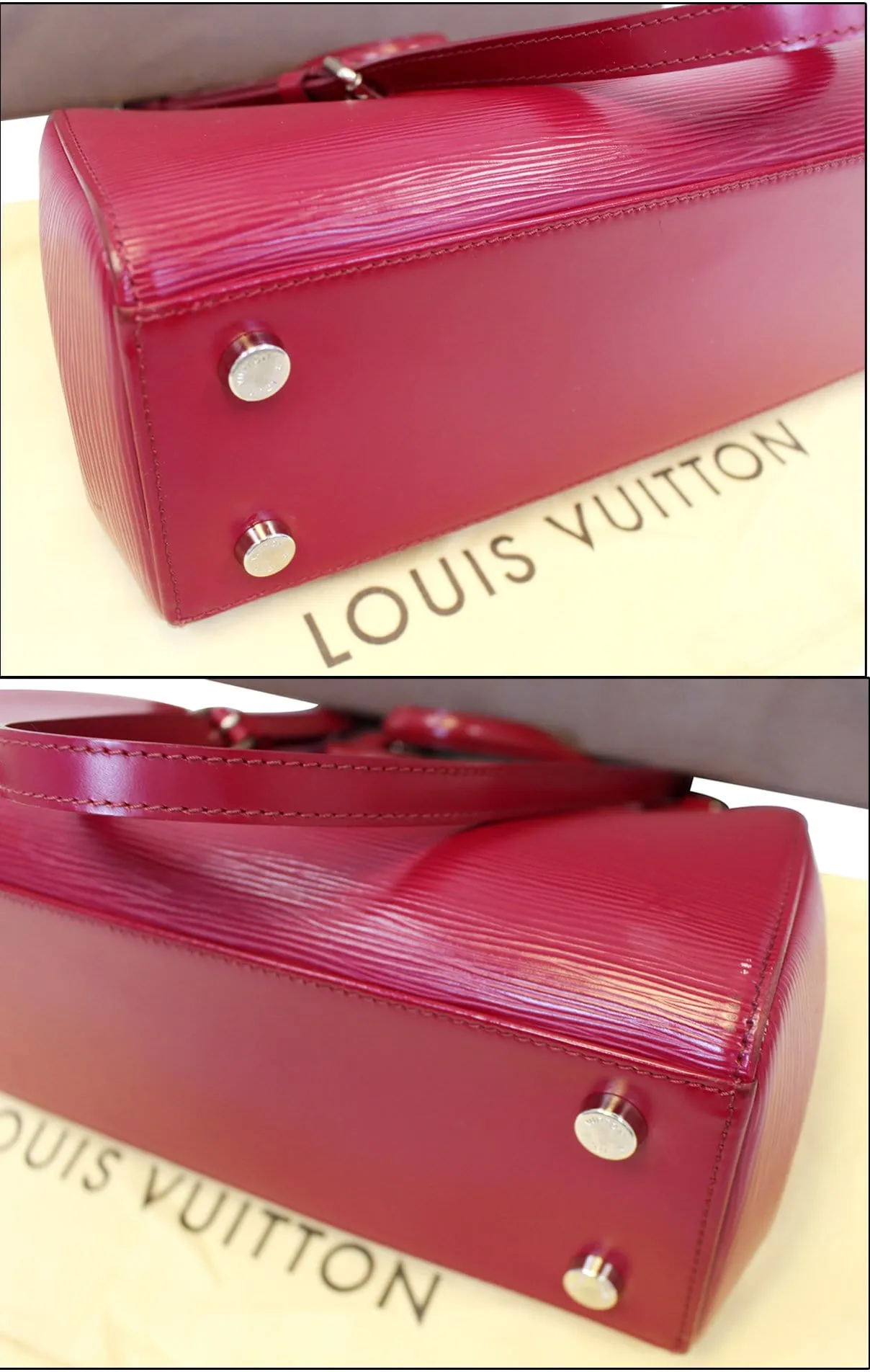 LOUIS VUITTON Fuchsia Epi Leather Brea MM Satchel Shoulder Bag