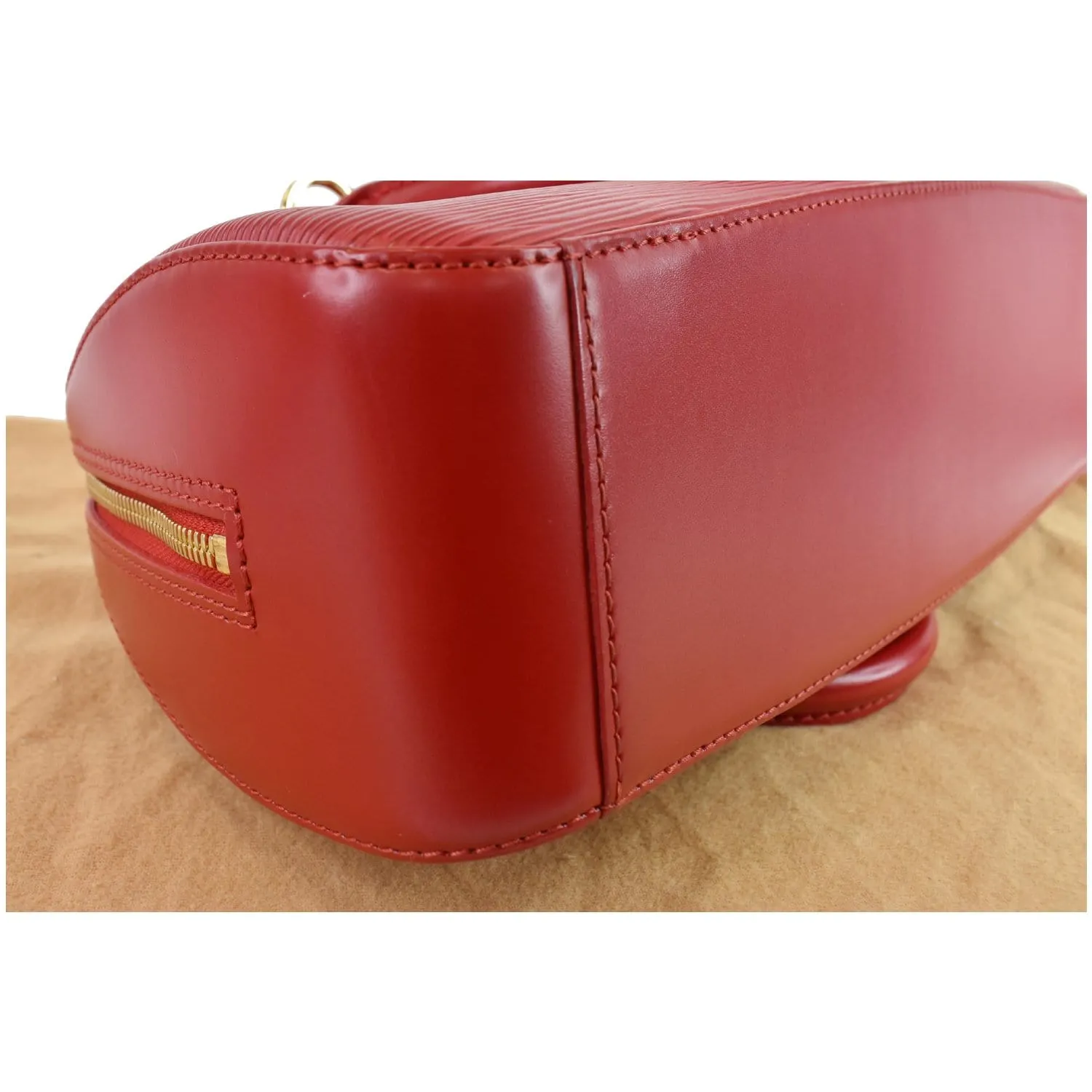 LOUIS VUITTON Jasmine Epi Leather Satchel Bag Red - Final Sale