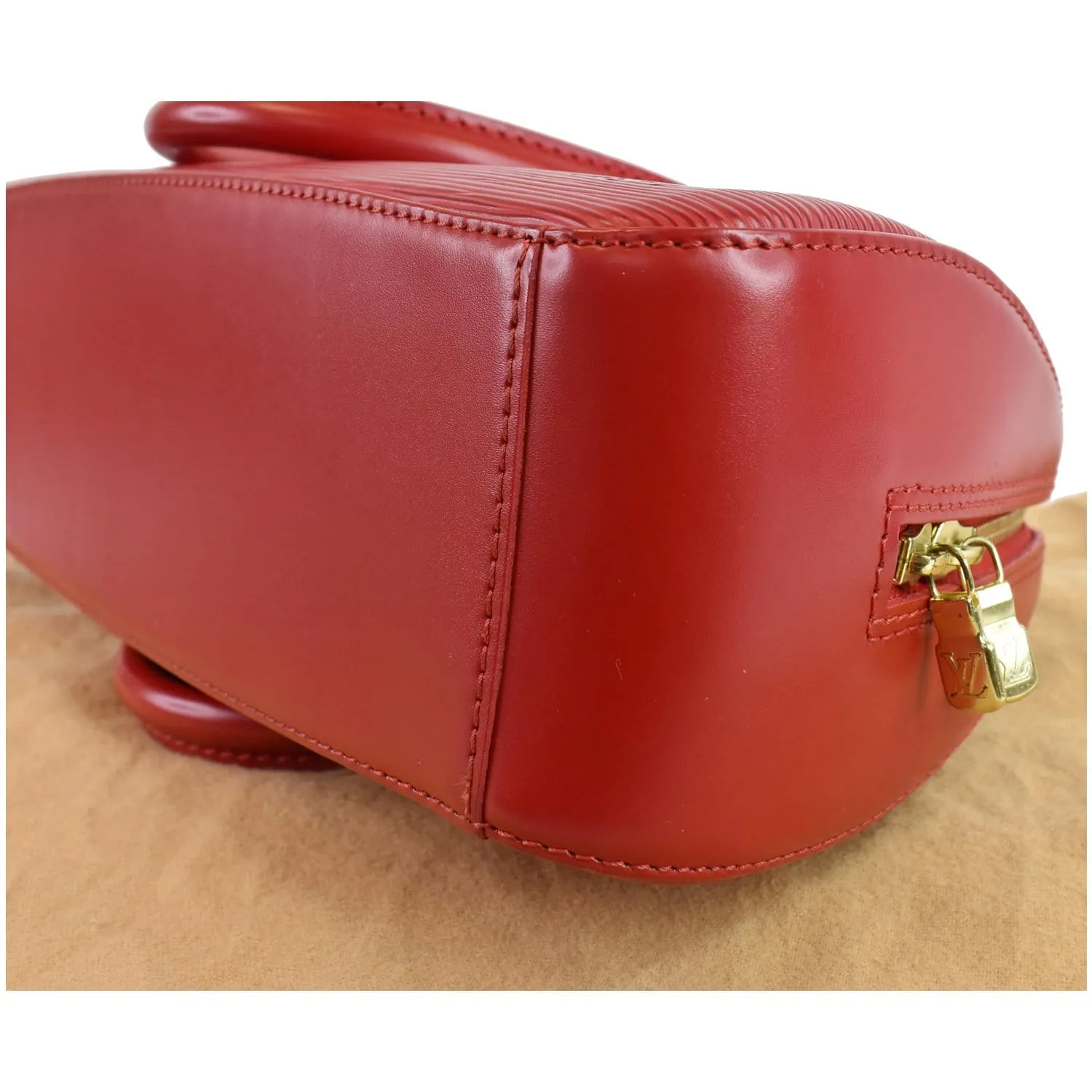 LOUIS VUITTON Jasmine Epi Leather Satchel Bag Red - Final Sale