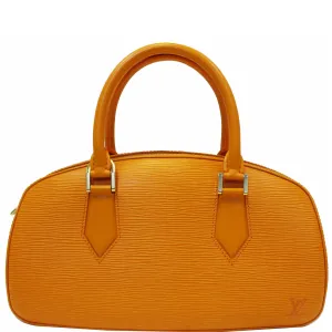 LOUIS VUITTON Jasmine Epi Leather Satchel Bag Yellow