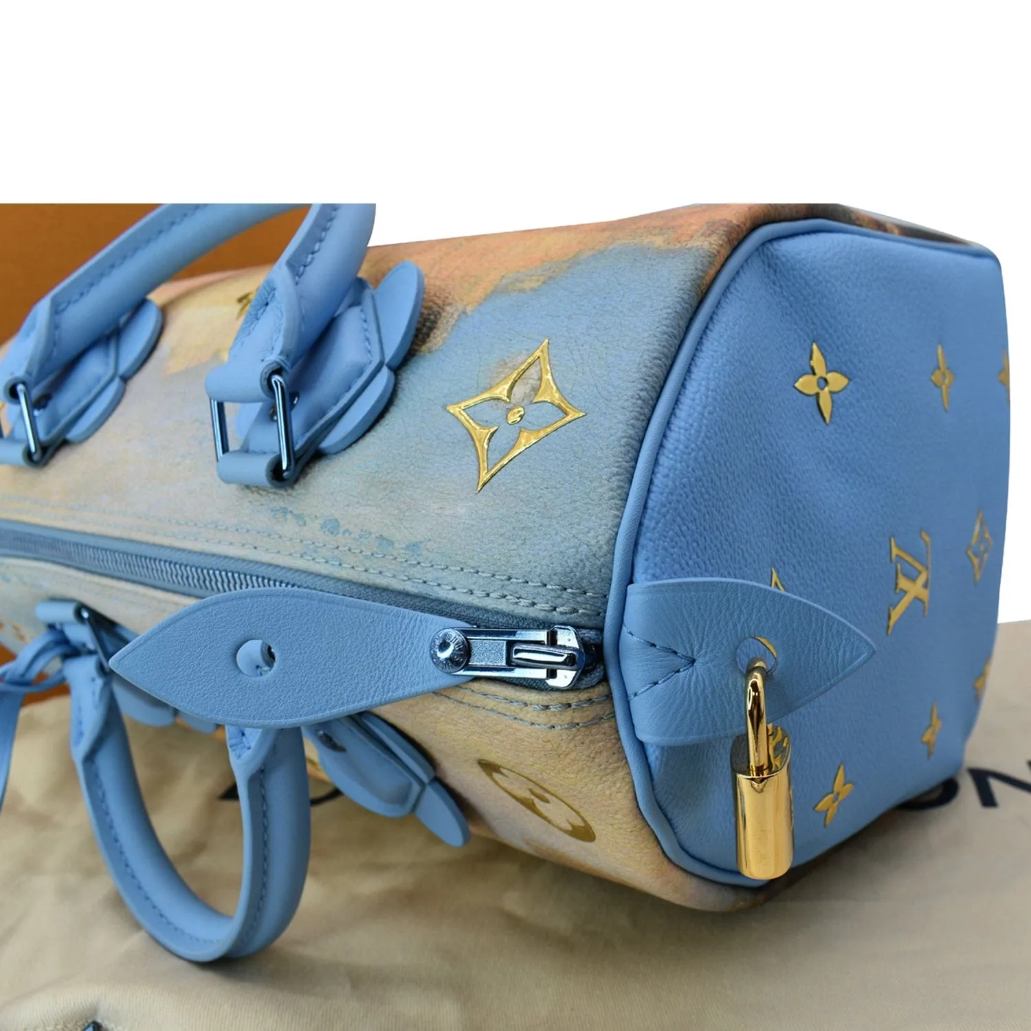 LOUIS VUITTON Jeff Koons Turner Speedy 30 Printed Canvas Satchel Bag Multicolor