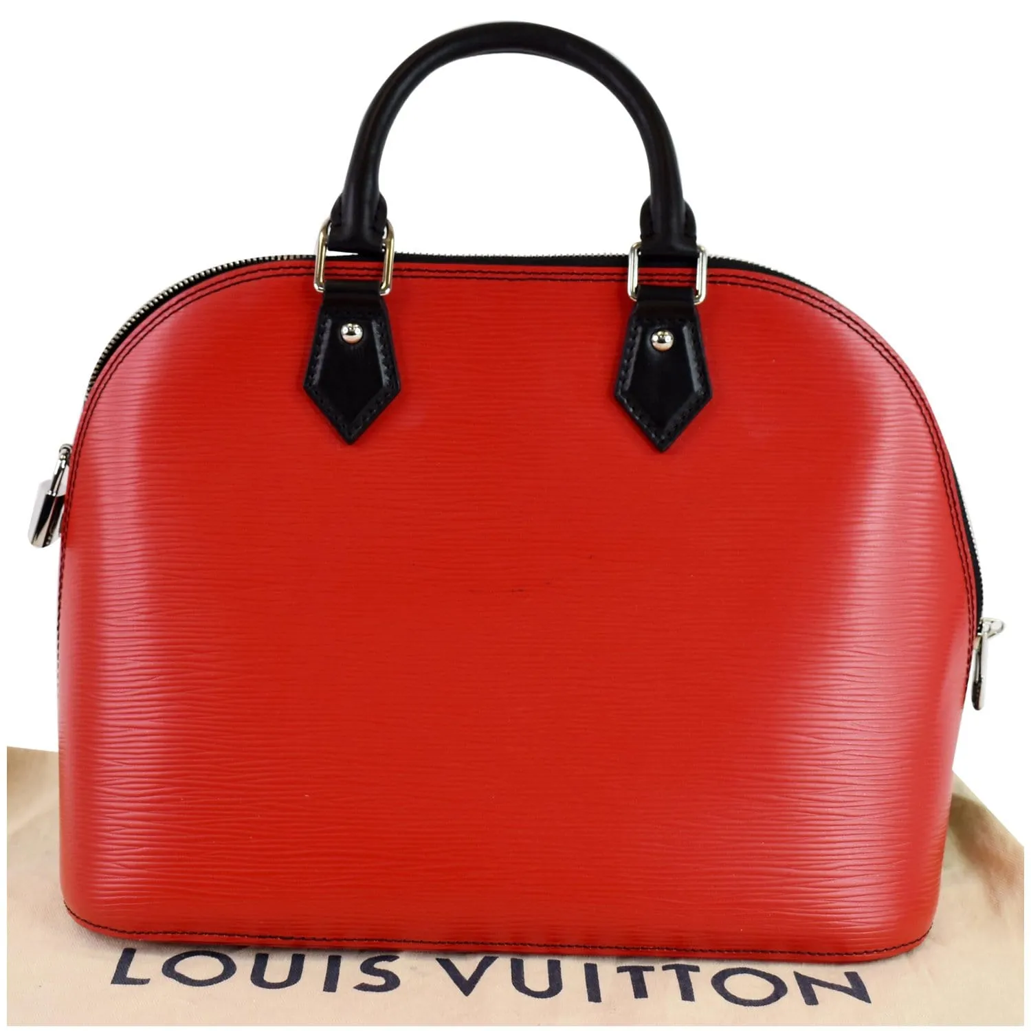 LOUIS VUITTON Kabuki Alma Epi Leather Satchel Bag Red