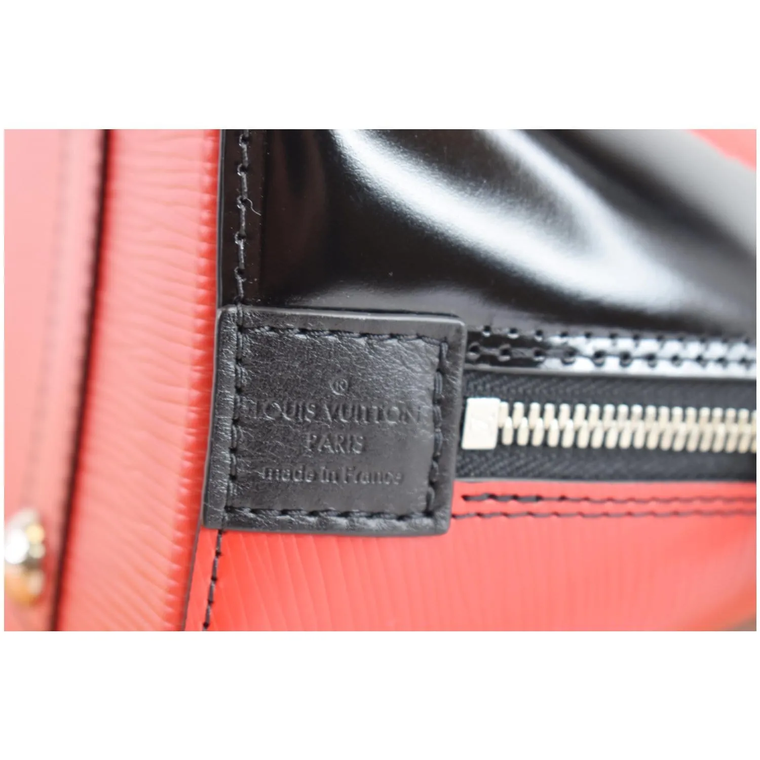 LOUIS VUITTON Kabuki Alma Epi Leather Satchel Bag Red