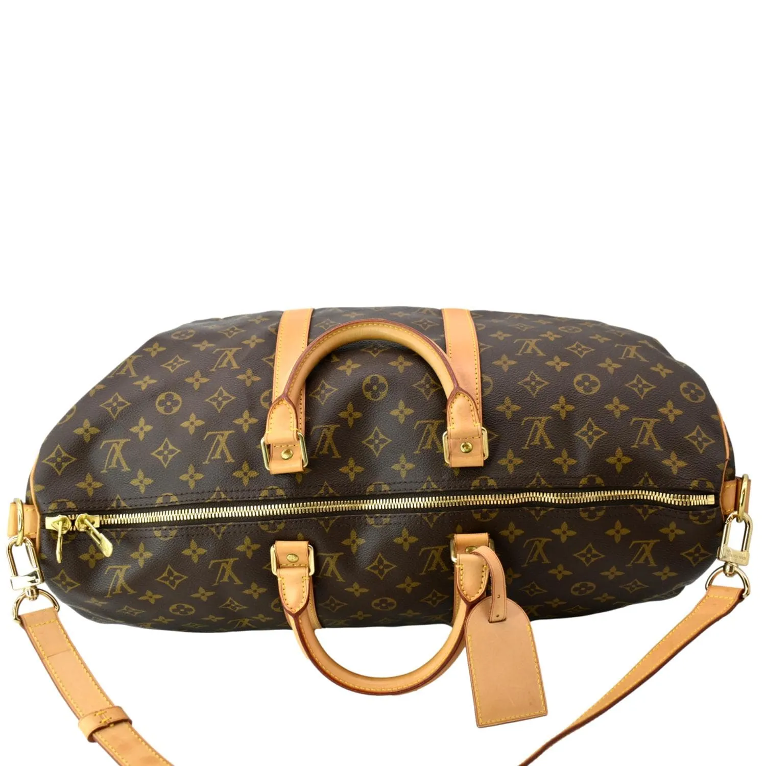 LOUIS VUITTON Keepall 50 Monogram Canvas Travel Bag Brown