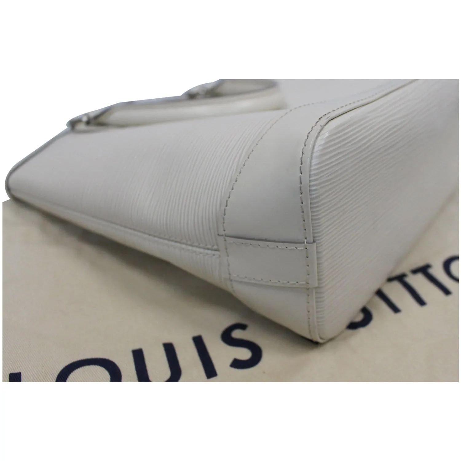 LOUIS VUITTON Lockit Epi Leather Satchel Bag Ivory
