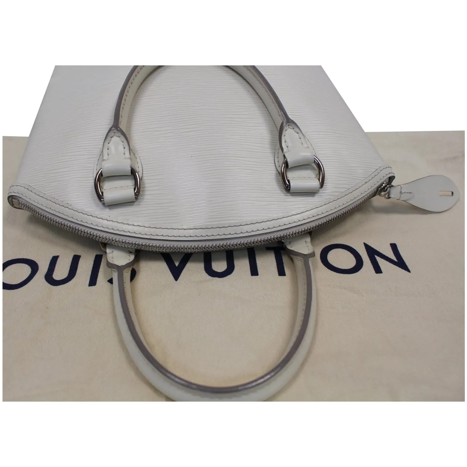 LOUIS VUITTON Lockit Epi Leather Satchel Bag Ivory