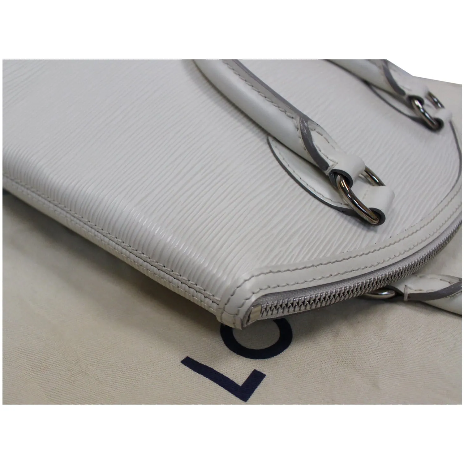 LOUIS VUITTON Lockit Epi Leather Satchel Bag Ivory